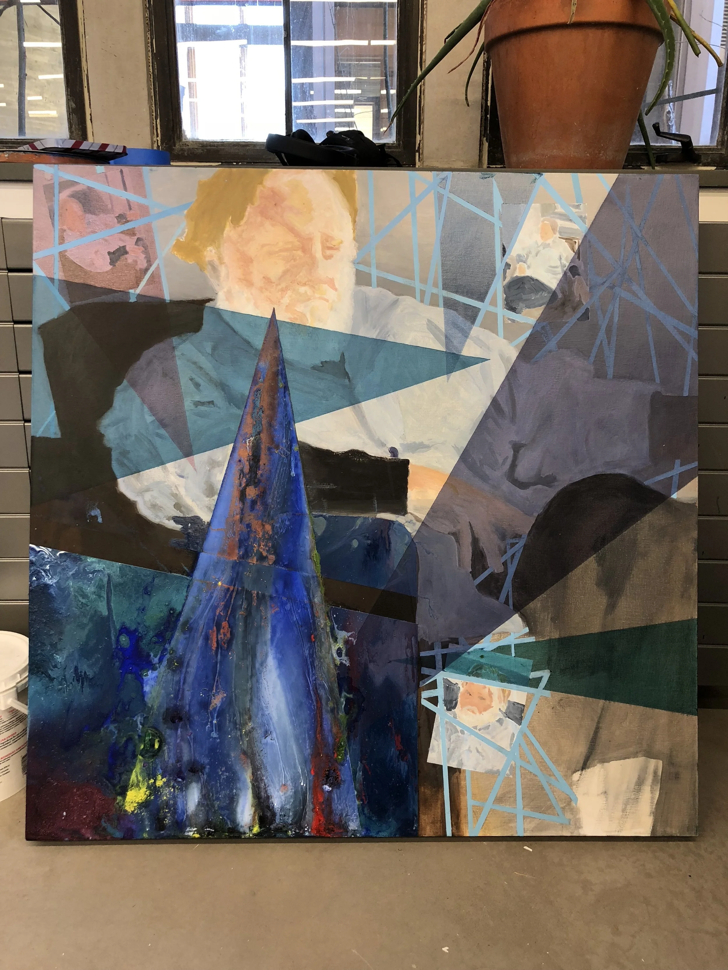   Ingrid Henderson   Stratified,  2018 Oil on canvas 36 in × 36 in 