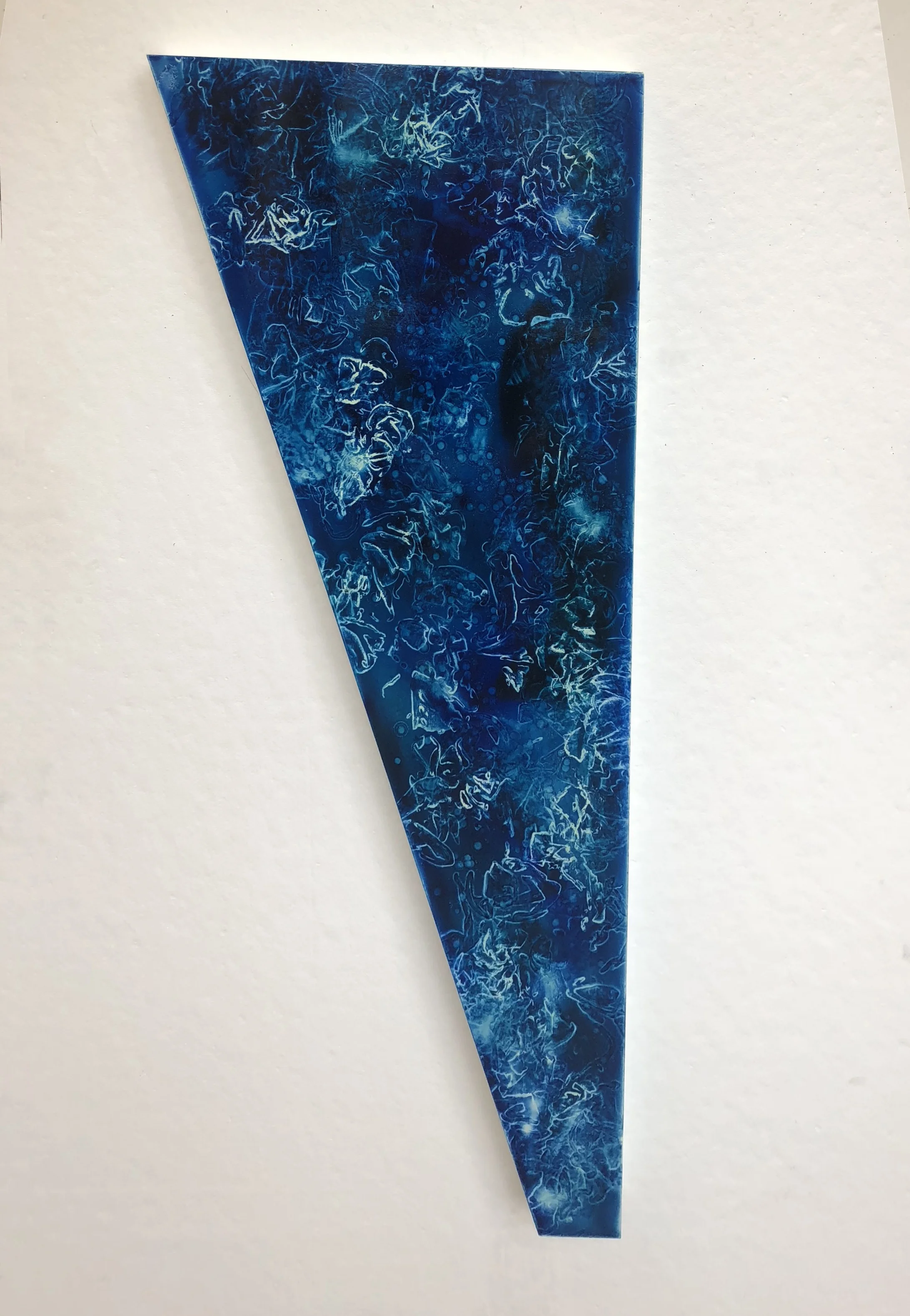   blue,  2018 Oil on Panel 24 in × 54.25 in 