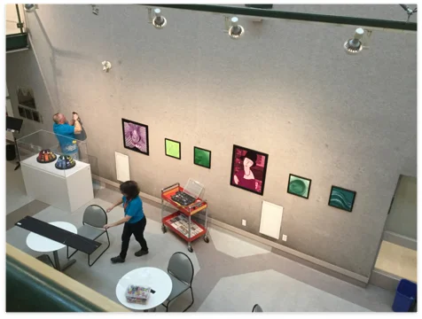 A view from the mezzanine floor.