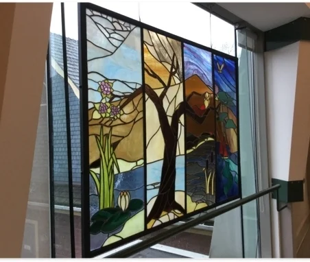 Lovely stained glass window on the mezzanine floor.