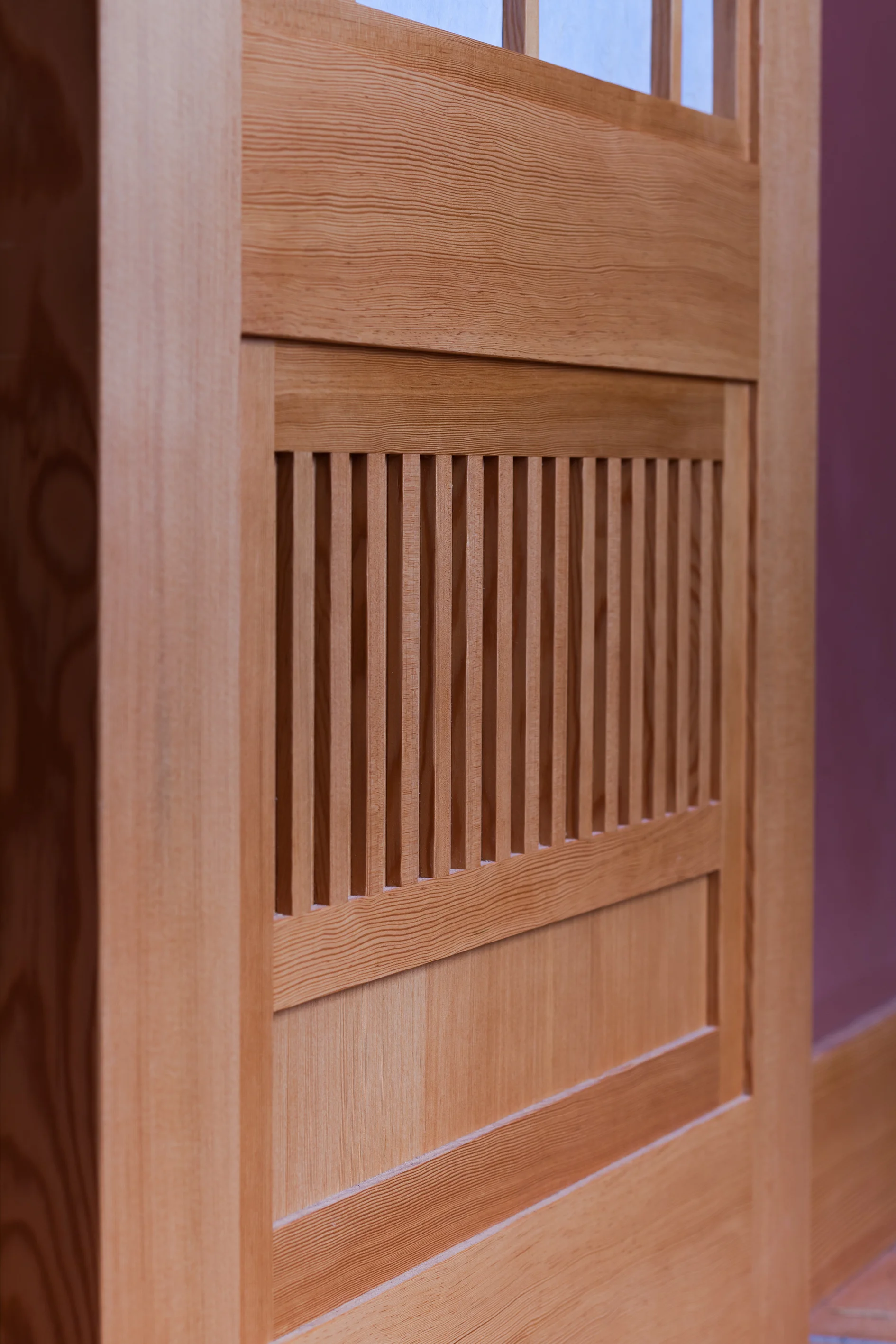 Shoji sliding bathroom door detail