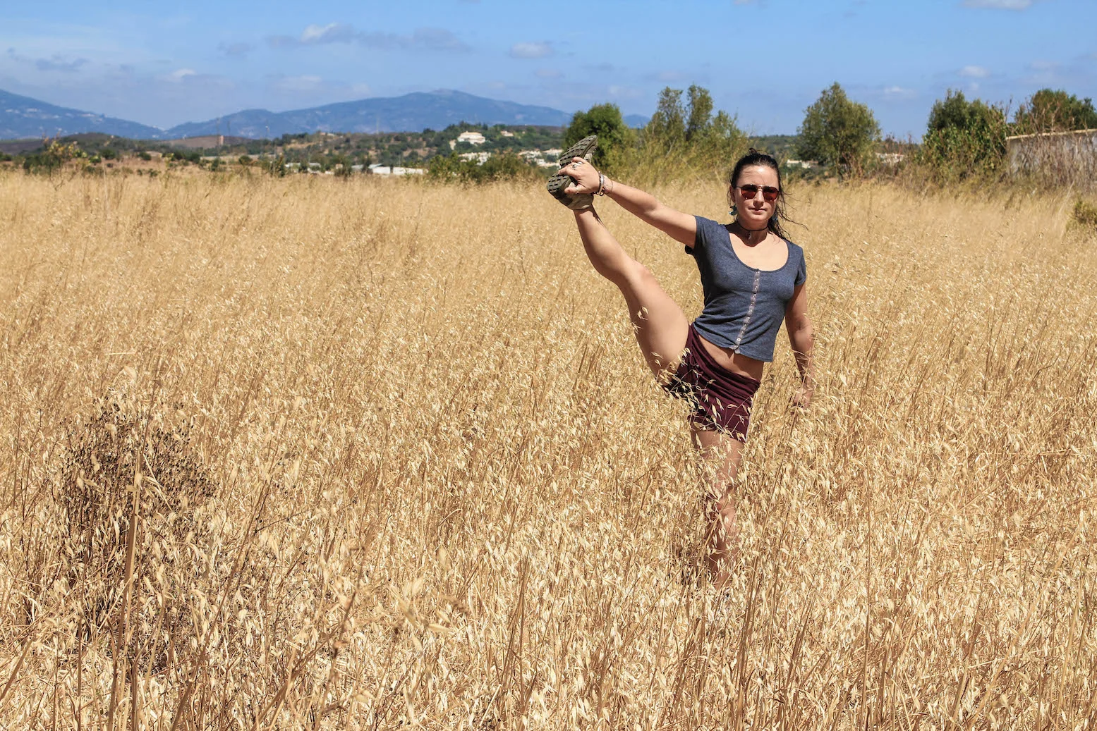 My mother is always encouraging exercise and getting outside for some fresh air, so here is me during one of my lazy days, listening to her and going for a walk through the small village of Odiáxere in south Portugal. Finding very cool and dry landscapes in the midst of the summer.