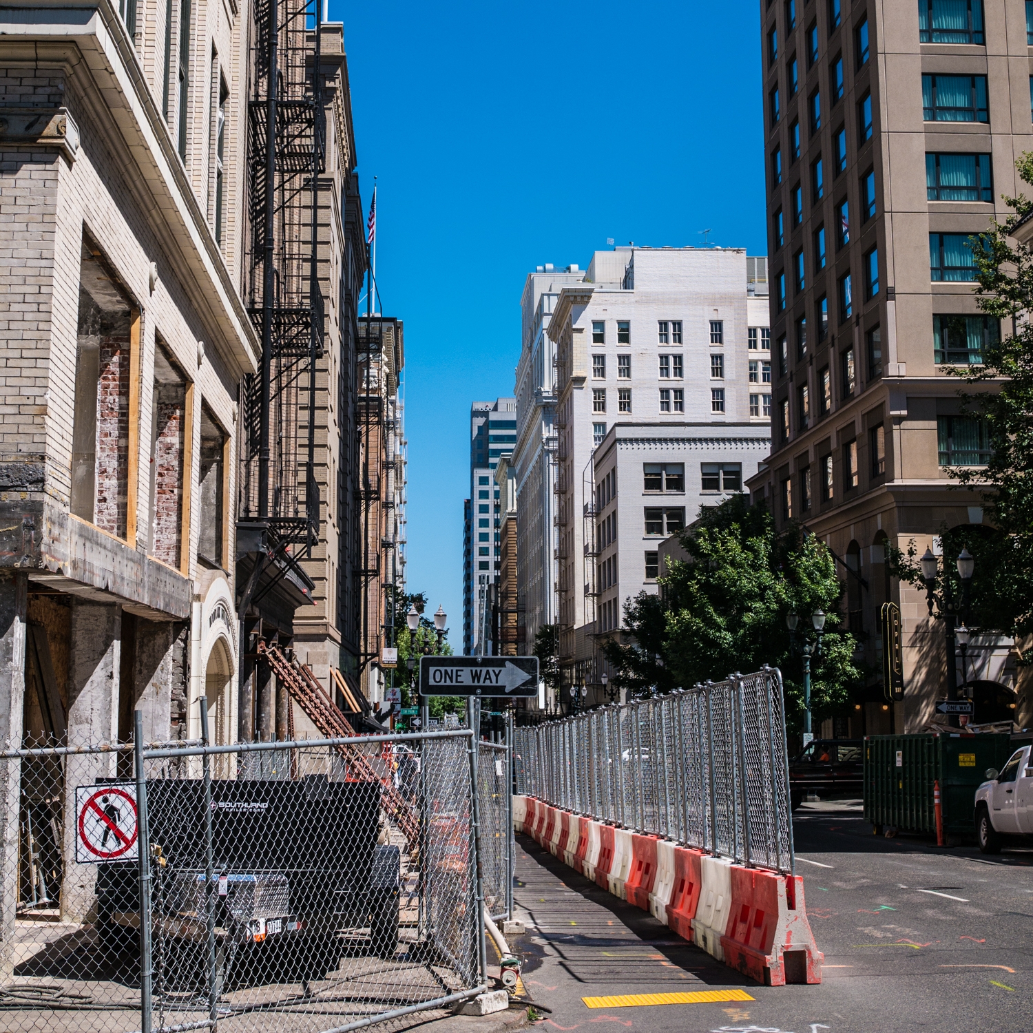 Nothing says "quaint" like skyscrapers and construction.