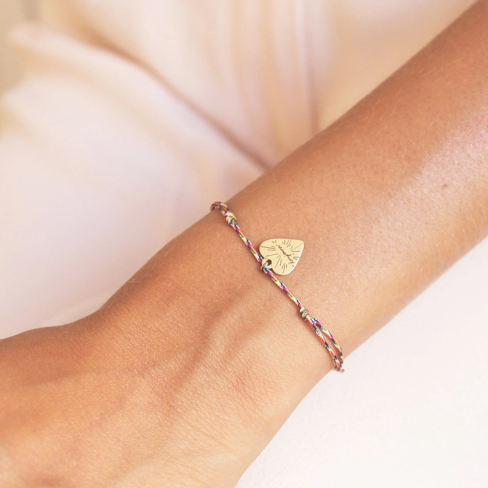 Poinçon 22 x Balzac Paris bracelet Toujours cordon multicolore