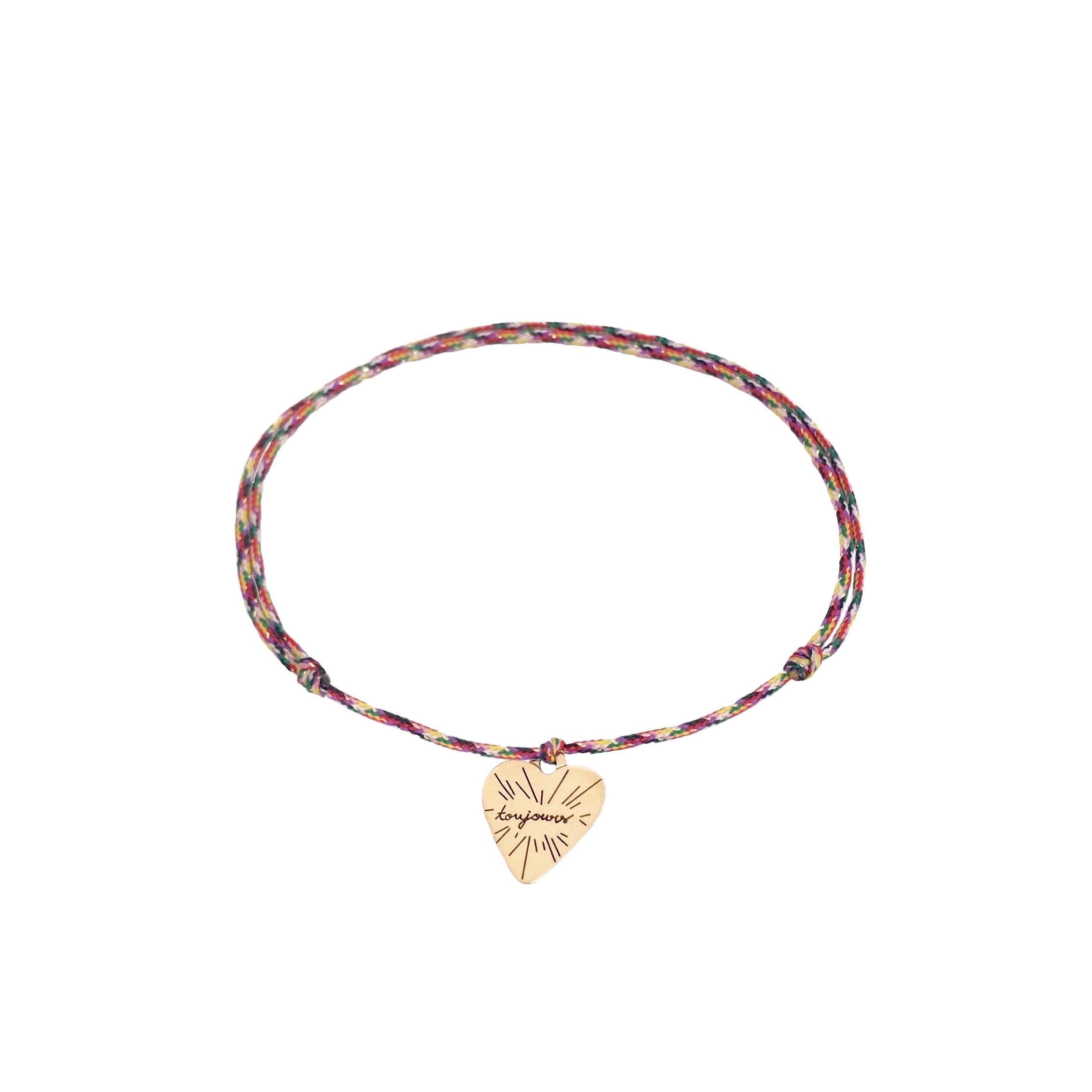 Poinçon 22 x Balzac Paris bracelet Toujours cordon multicolore