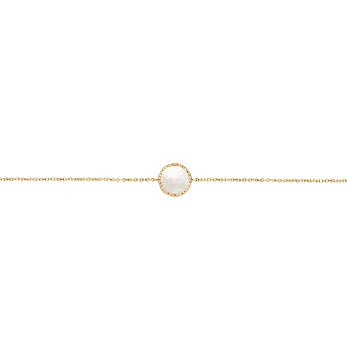 Bracelet Jonc Plaqué Or 18 Carats Avec Nacre Et Agate Bleue - Neuf Avec étiquettes, Marque Tata Gisèle