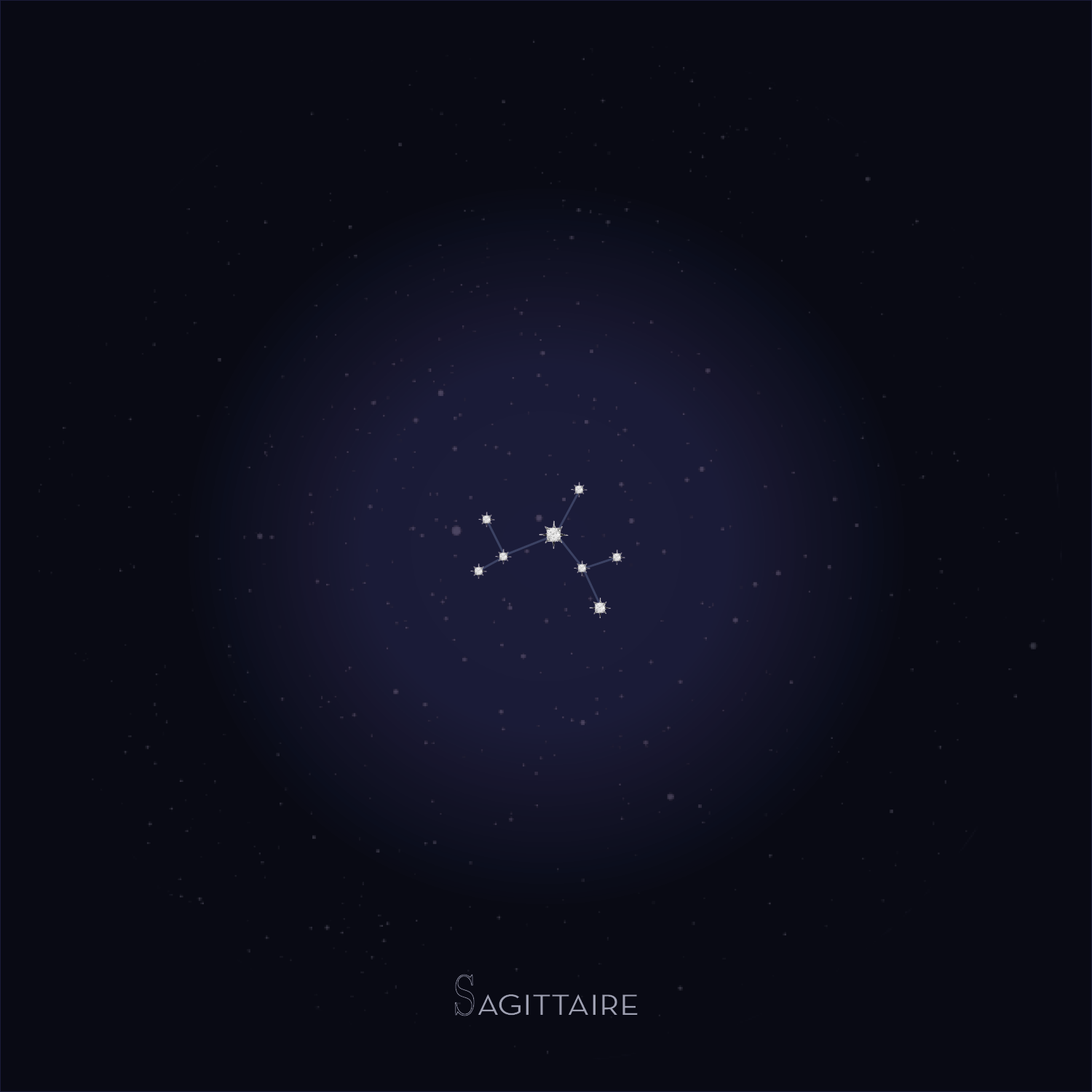 Poinçon 22 Sagittarius constellations