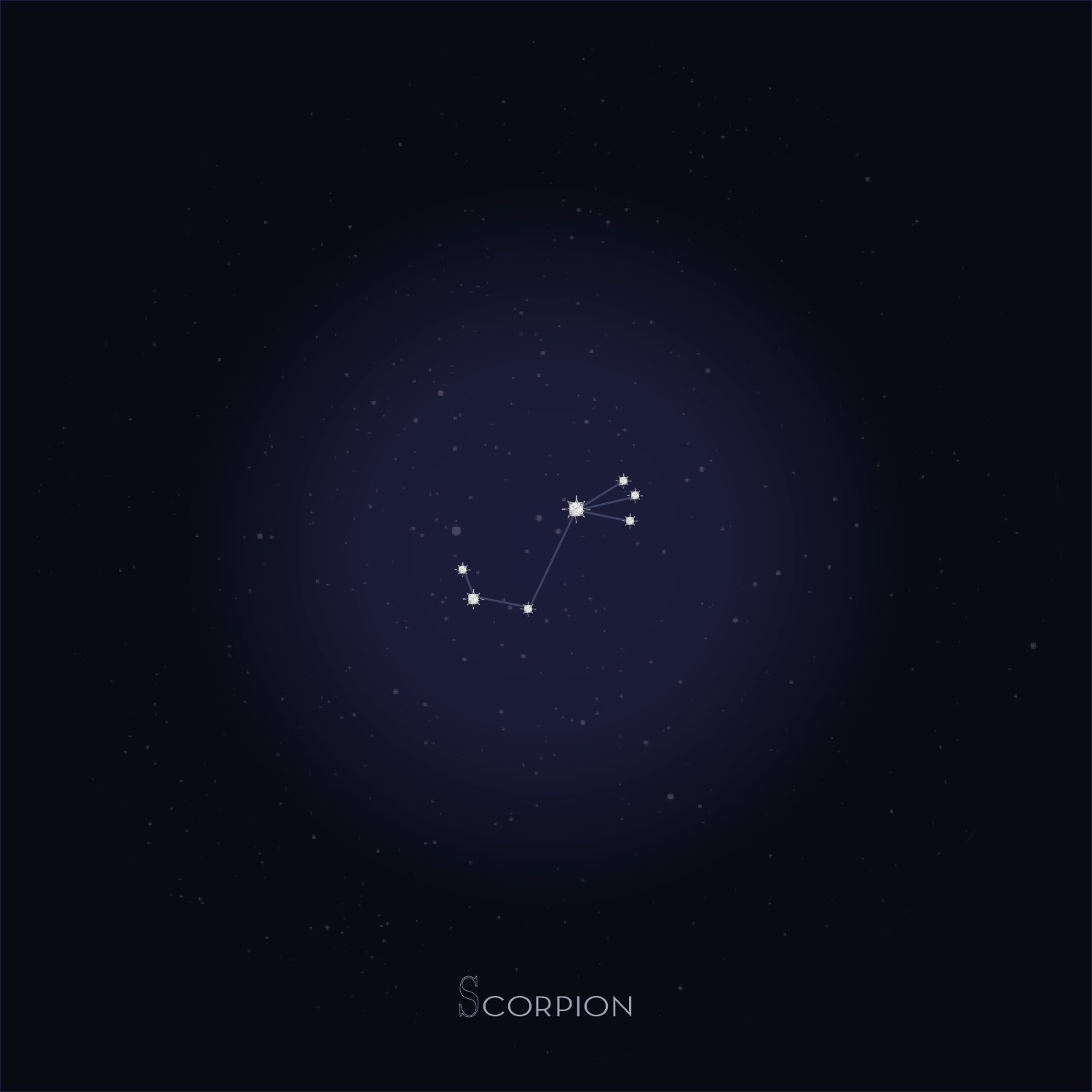 Poinçon 22 Scorpio Constellations