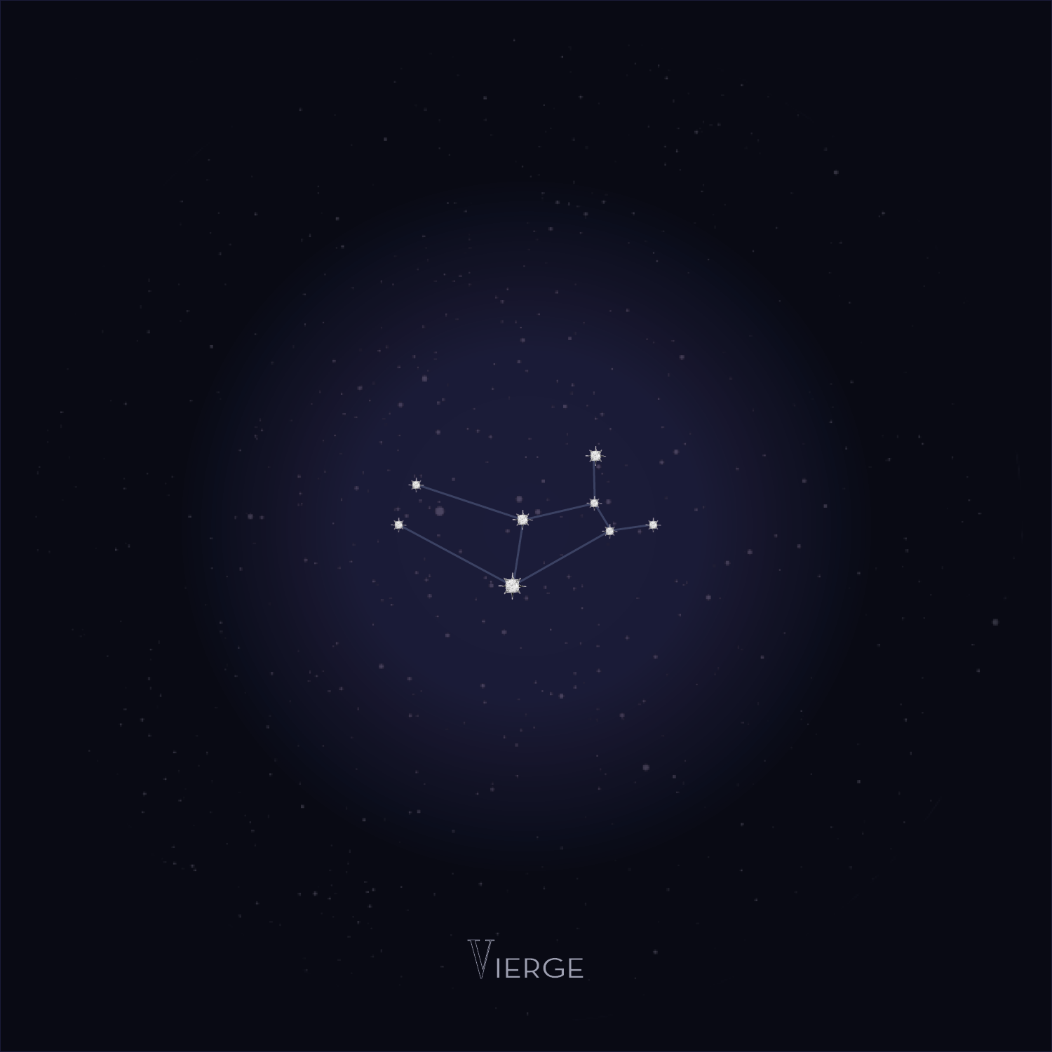 Poinçon 22 Virgo Constellations
