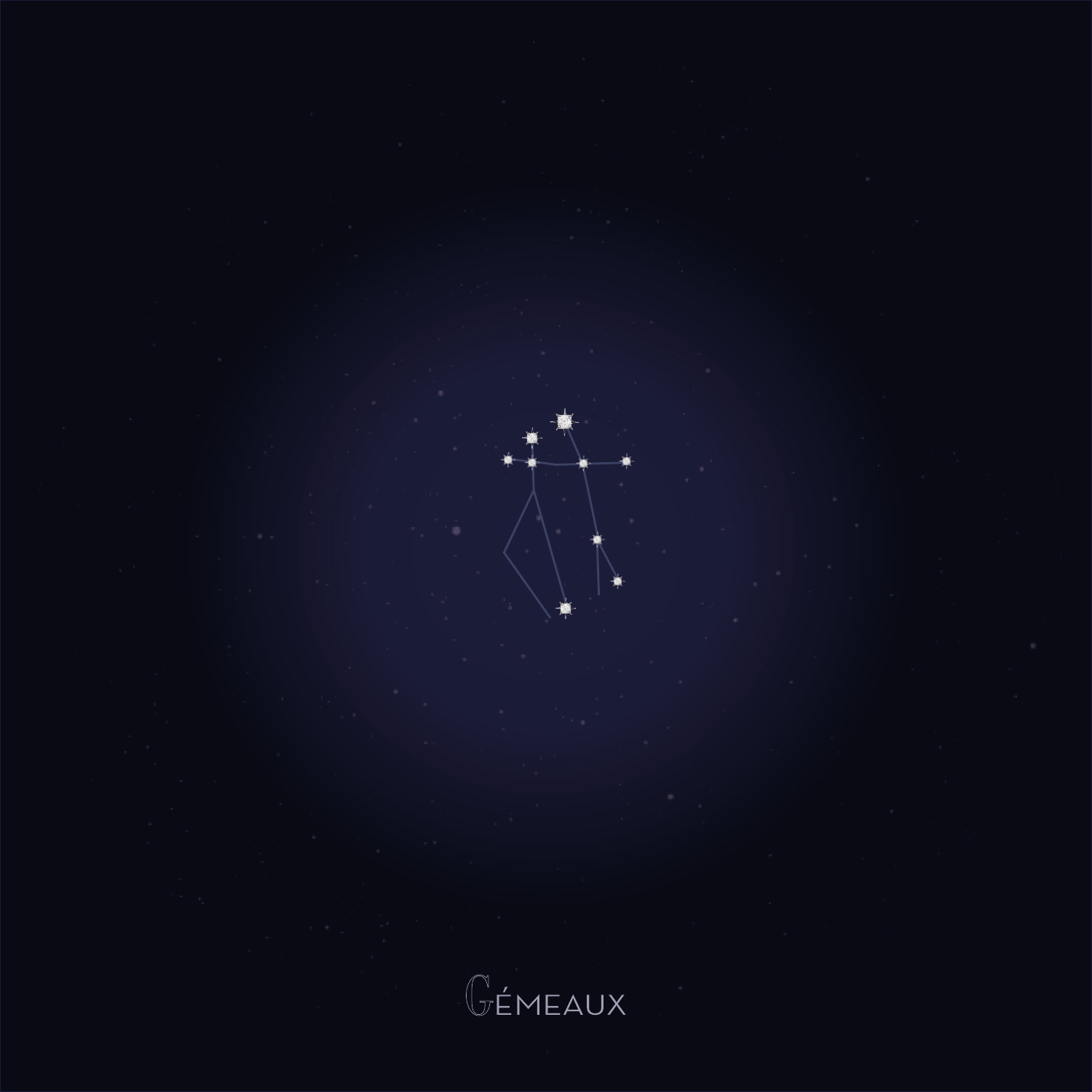 Poinçon 22 Constellations Gémeaux