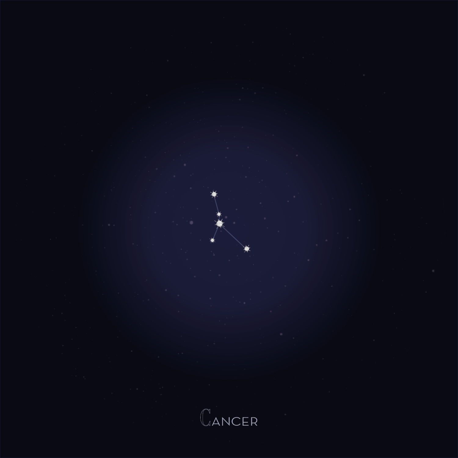 Poinçon 22 Cancer Constellations