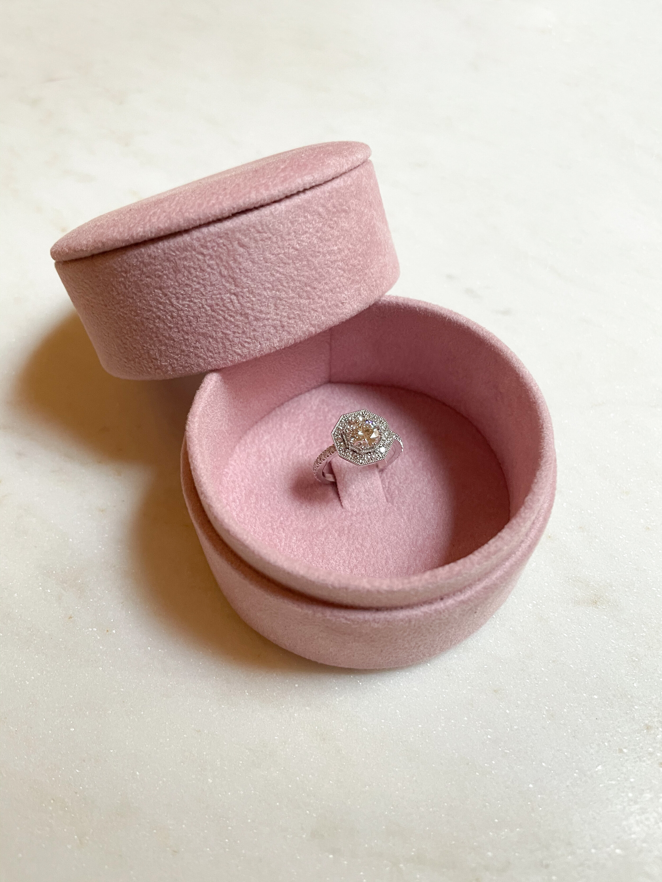 Custom-made octagonal ring.