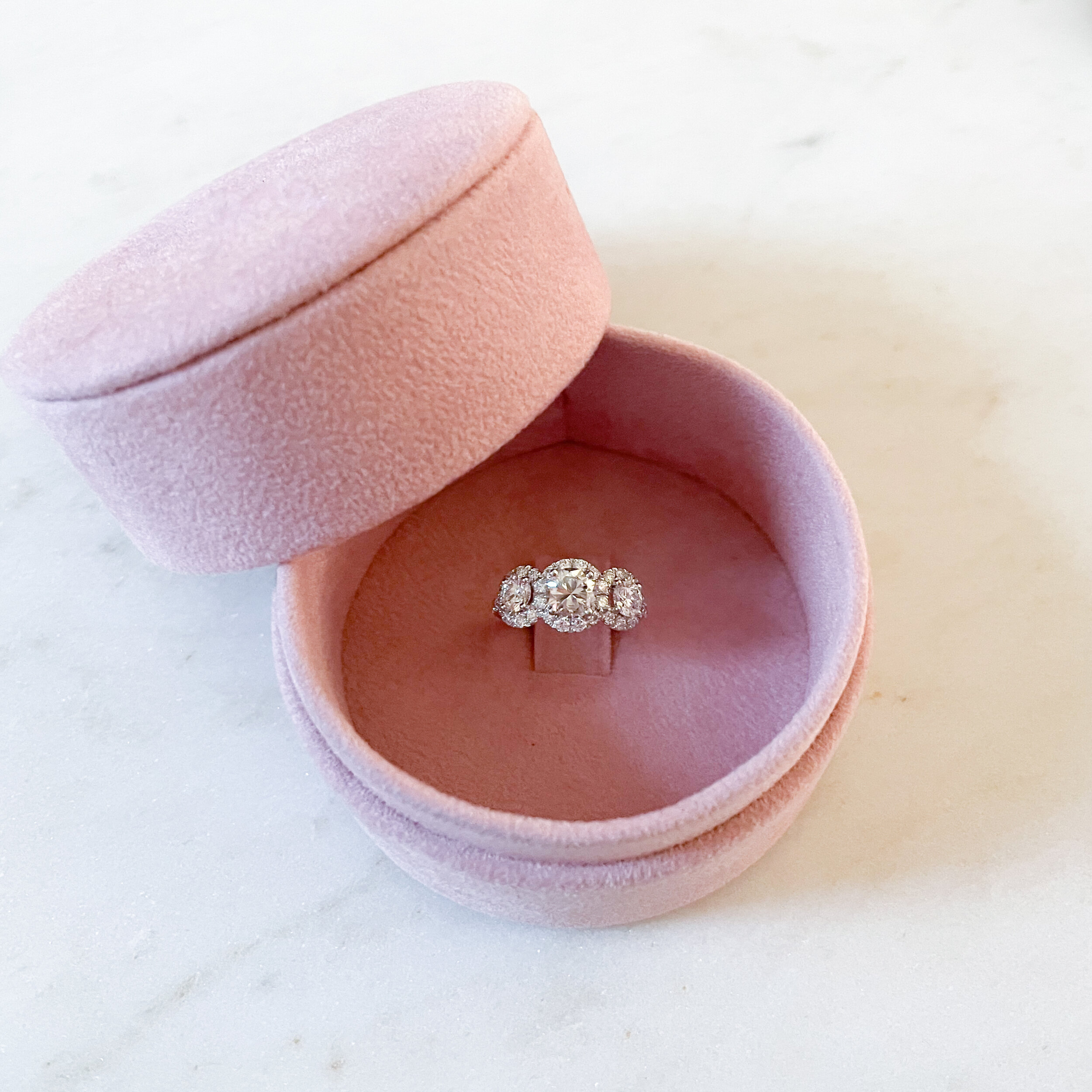 3-diamond engagement ring