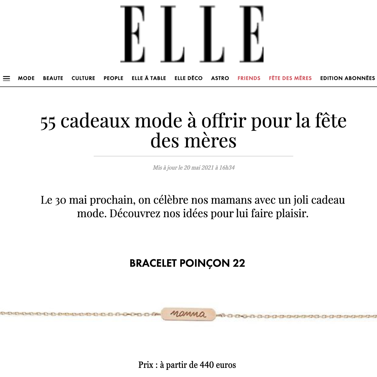 Elle.fr - Mai 2021