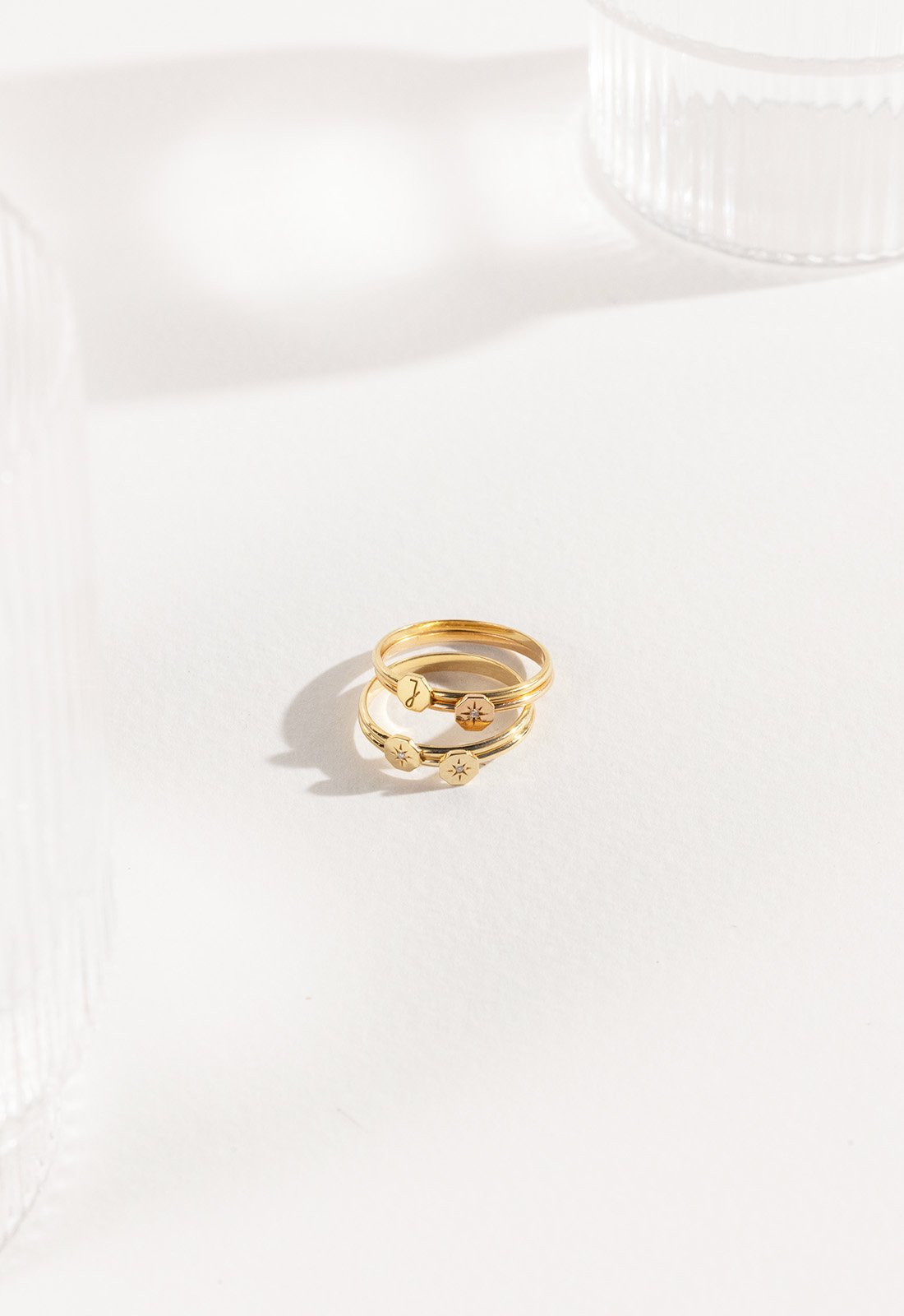 Initiale and Éternité  rings - 18K gold