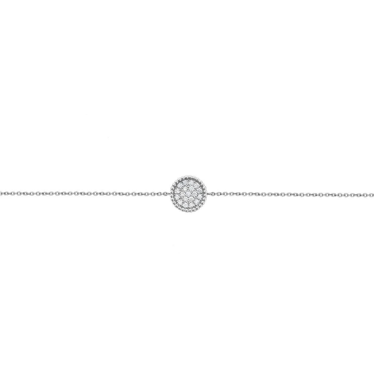 Bracelet Argent Sterling 925 - Effet Diamants - 18 Cm - Occasion