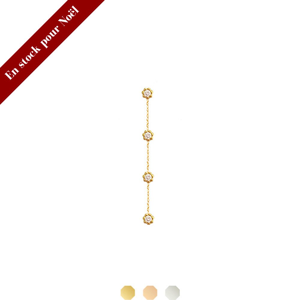 Boucles D'oreilles Pendantes En Or 18 Carats Avec Perles Roses - Neuf Avec étiquettes - Fermoir Dormeuse