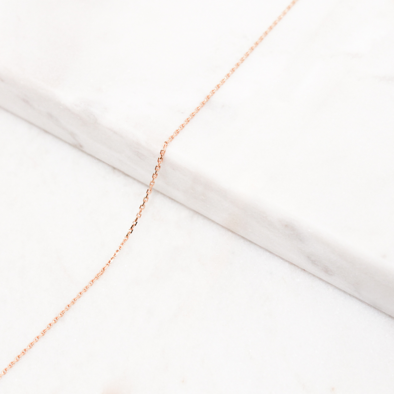 Filed Cable Chain rose gold 18 carats