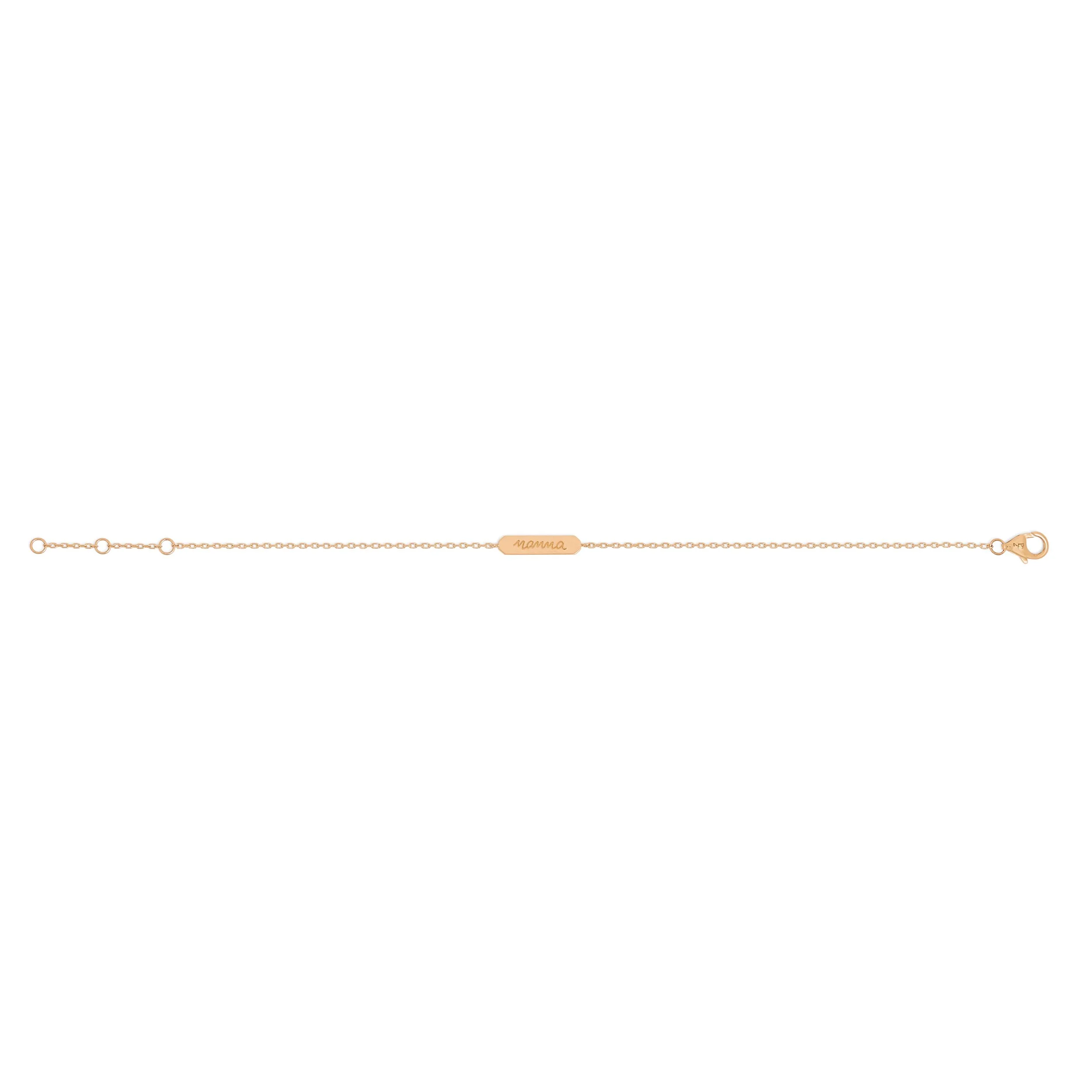 Bracelet chaîne personnalisation Mamma or 18 carats