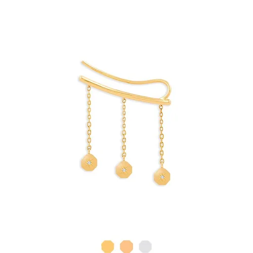 Boucle d'oreille Éternité Valse - Or 18 carats