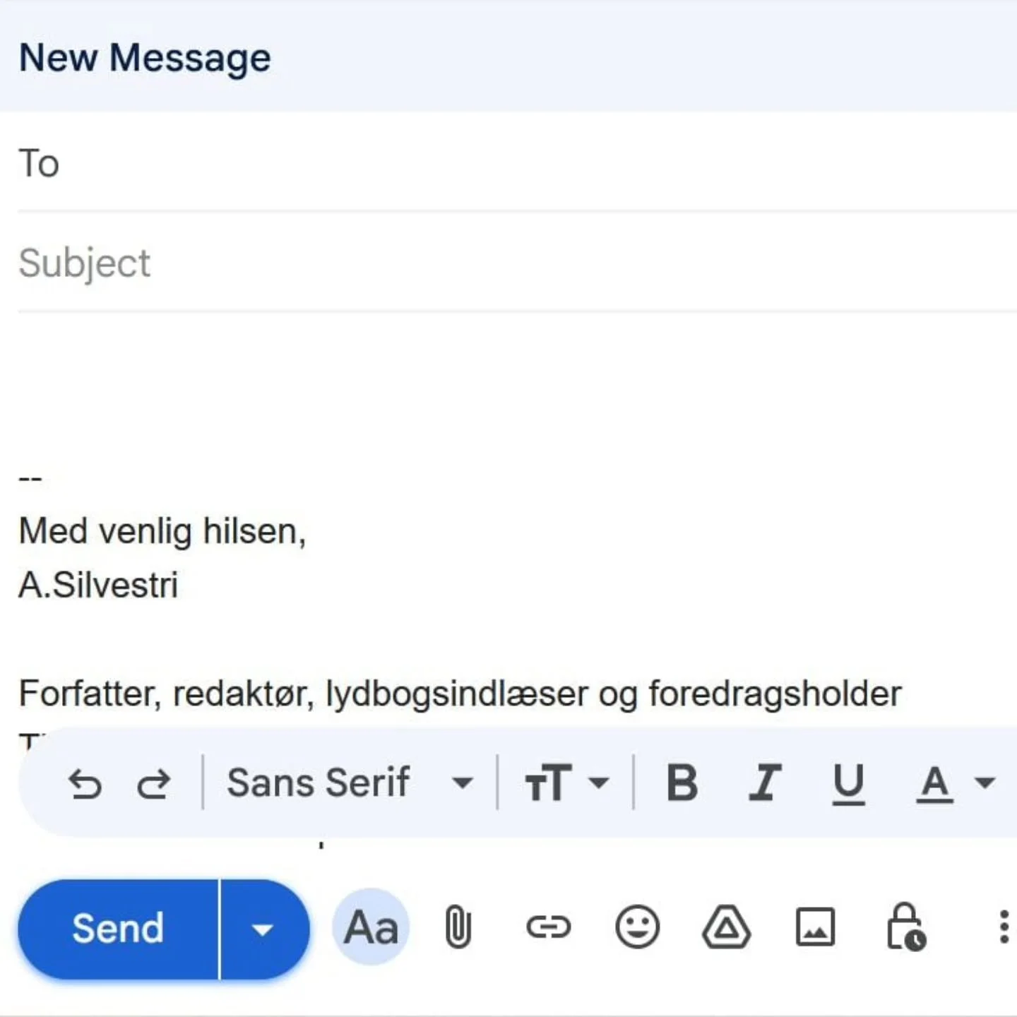 I dag har jeg sendt 

- to prosatekster p&aring; bestilling til en podcast
- en pakke til grevskabet Devon i England
- skjulte blikke til et gammelt projekt
- en hel stribe mails
- tanker til nogen jeg ved har brug for dem
- en r&aelig;kke kommentare