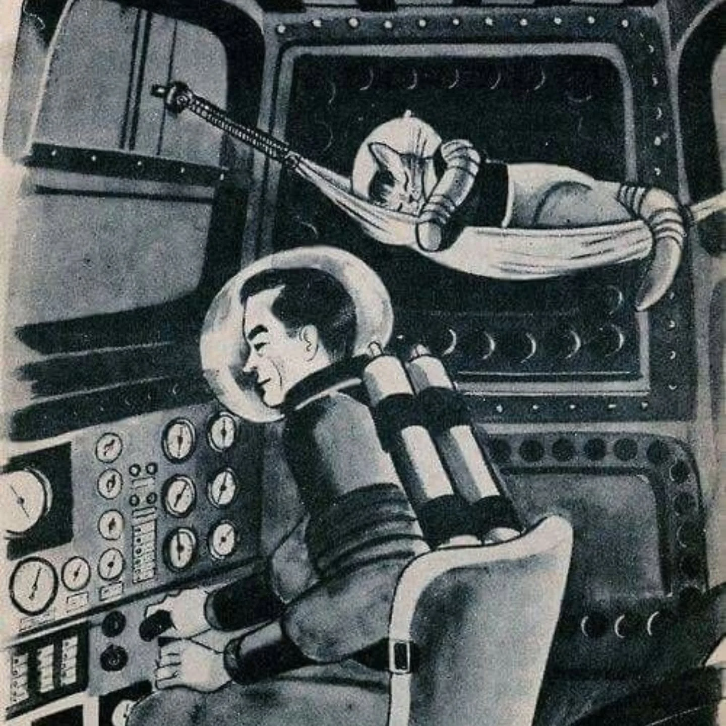 Jeg har et svagt punkt for retrofremtider og da jeg s&aring; billedet her for en del &aring;r siden, blev det en del af min samling.

Nu dukker det op en gang imellem, og n&aring;r det sker, har jeg det med at dele det. For lige den her retrofremtid 