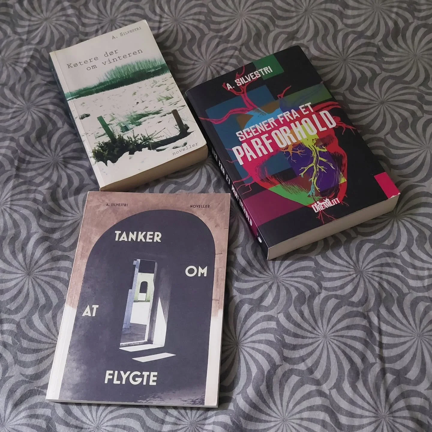 Imens jeg har v&aelig;ret p&aring; lejrskole i Ribe, har bes&oslash;gende p&aring; min hjemmeside is&aelig;r haft et godt &oslash;je til disse tre 🙂

🌨 K&oslash;tere d&oslash;r om vinteren (2010). Min debut med 31 noveller. Jeg blandede med vilje r