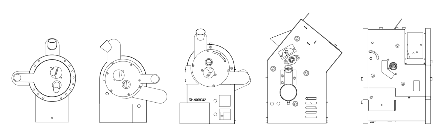 Production drawings prototype 1 to 5