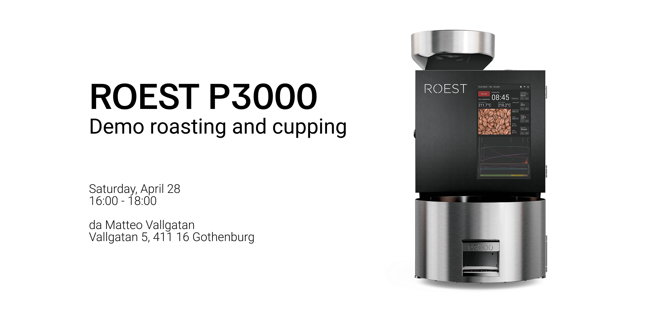 ROEST P3000 Demo roasting and cupping