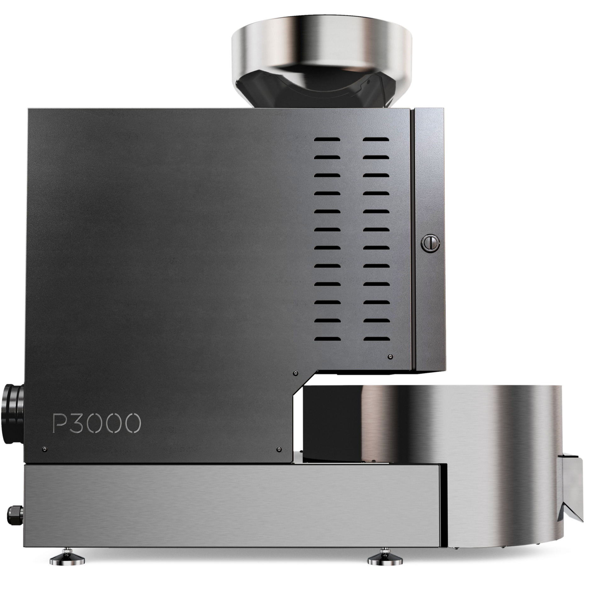 P3000 production roaster side view
