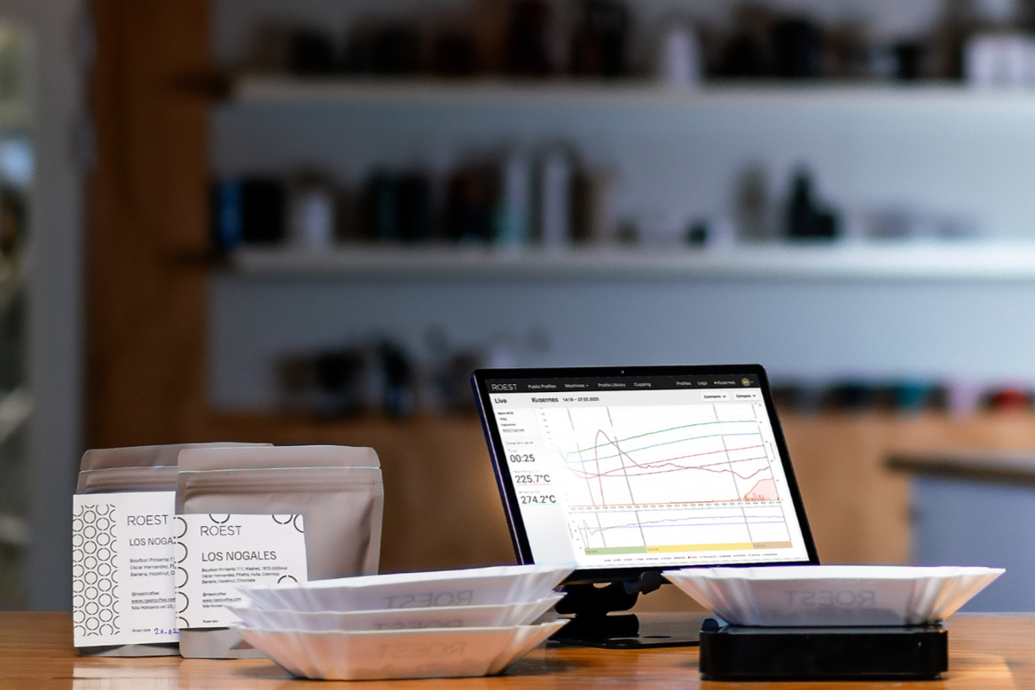 ROEST Connect, roasting software, roasting portal for coffee professionals, sample roaster software, production roaster software
