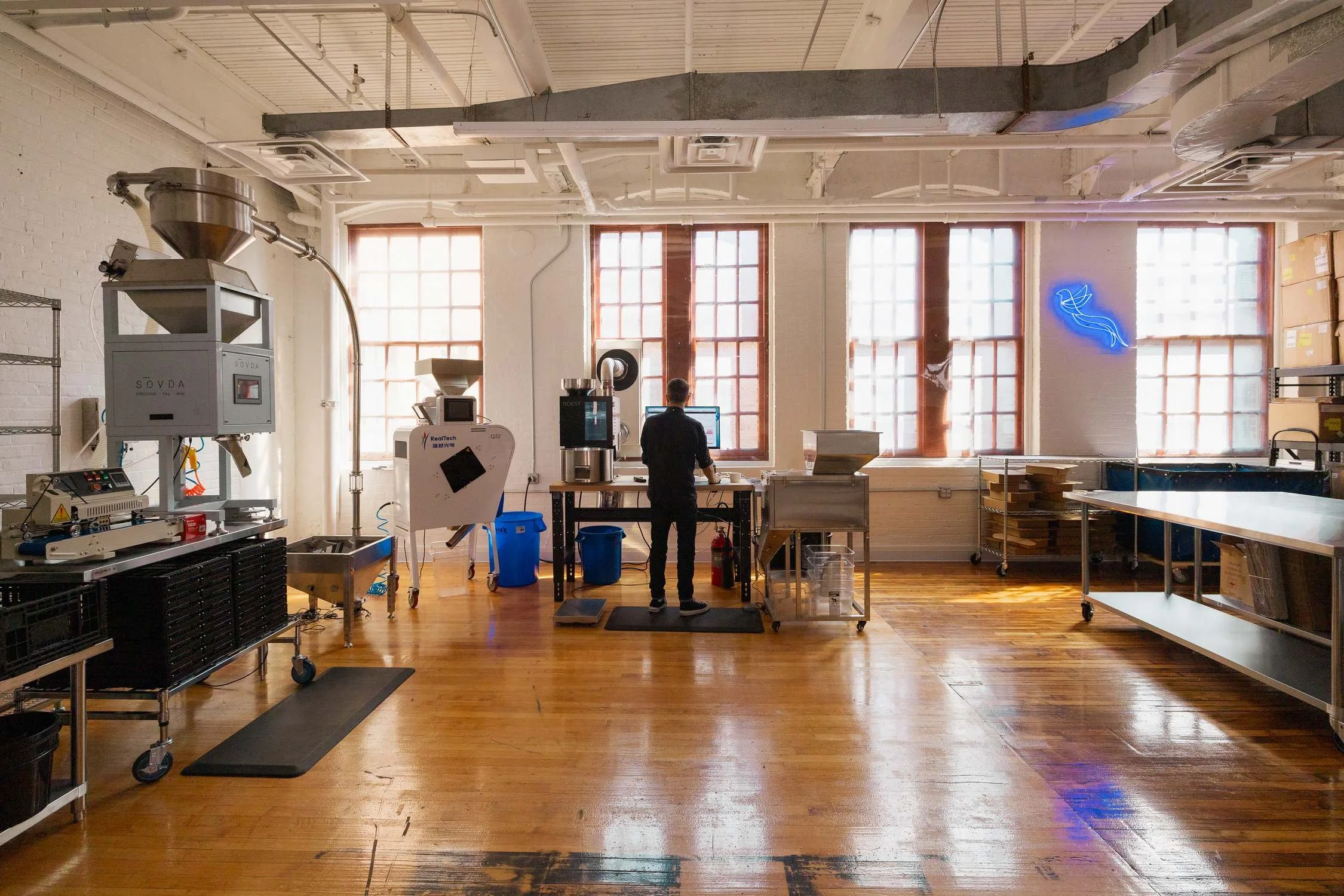 ROEST P3000 electric production roaster in Aviary's Cleveland roastery