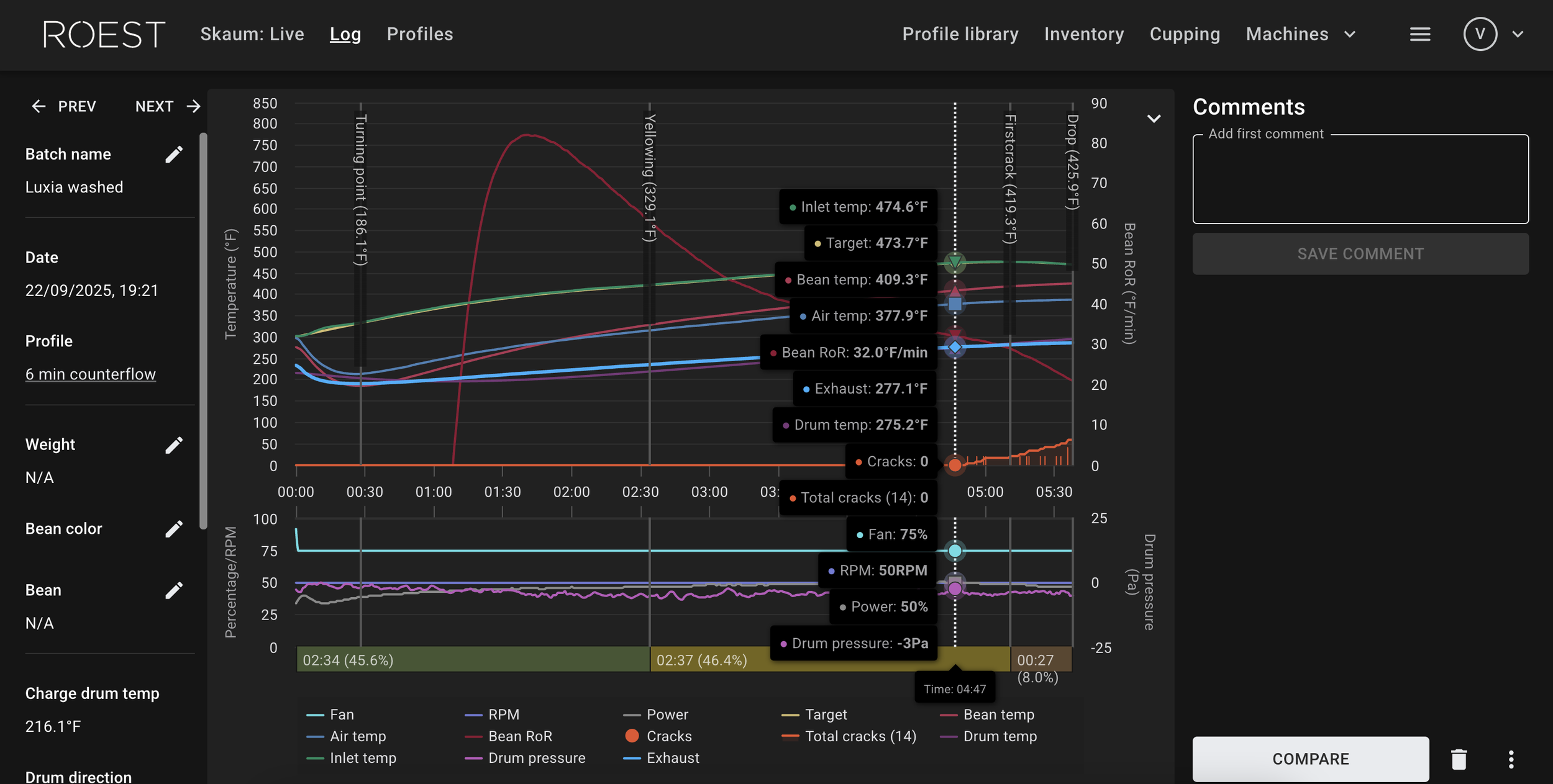ROEST Connect, roasting software, roasting portal for coffee professionals, sample roaster software, production roaster software