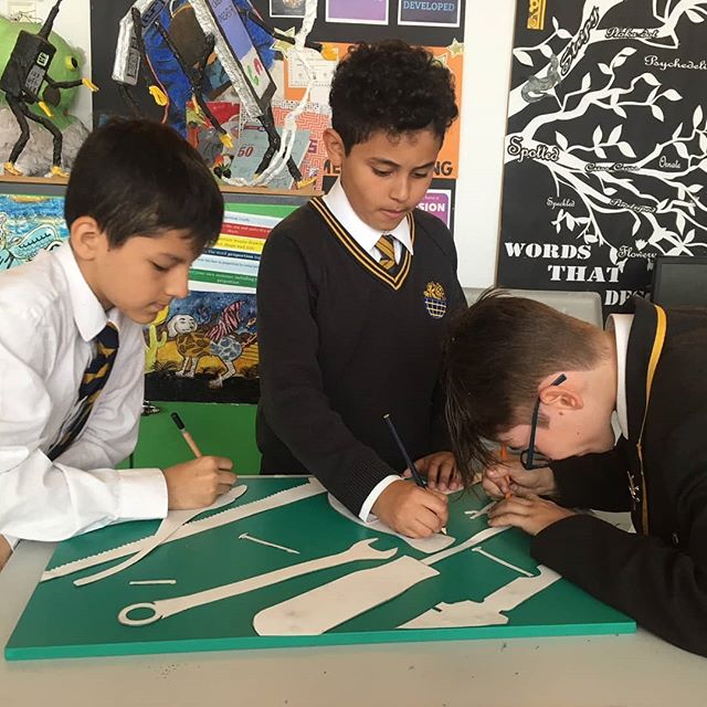 The extremely talented students from @arkglobeacademy did an amazing job creating construction related art to brighten up our centre. We absolutely love it and can't wait to put it up! #artandscrafts #scsc #elephantpark #southwarkschool #thetalentedn
