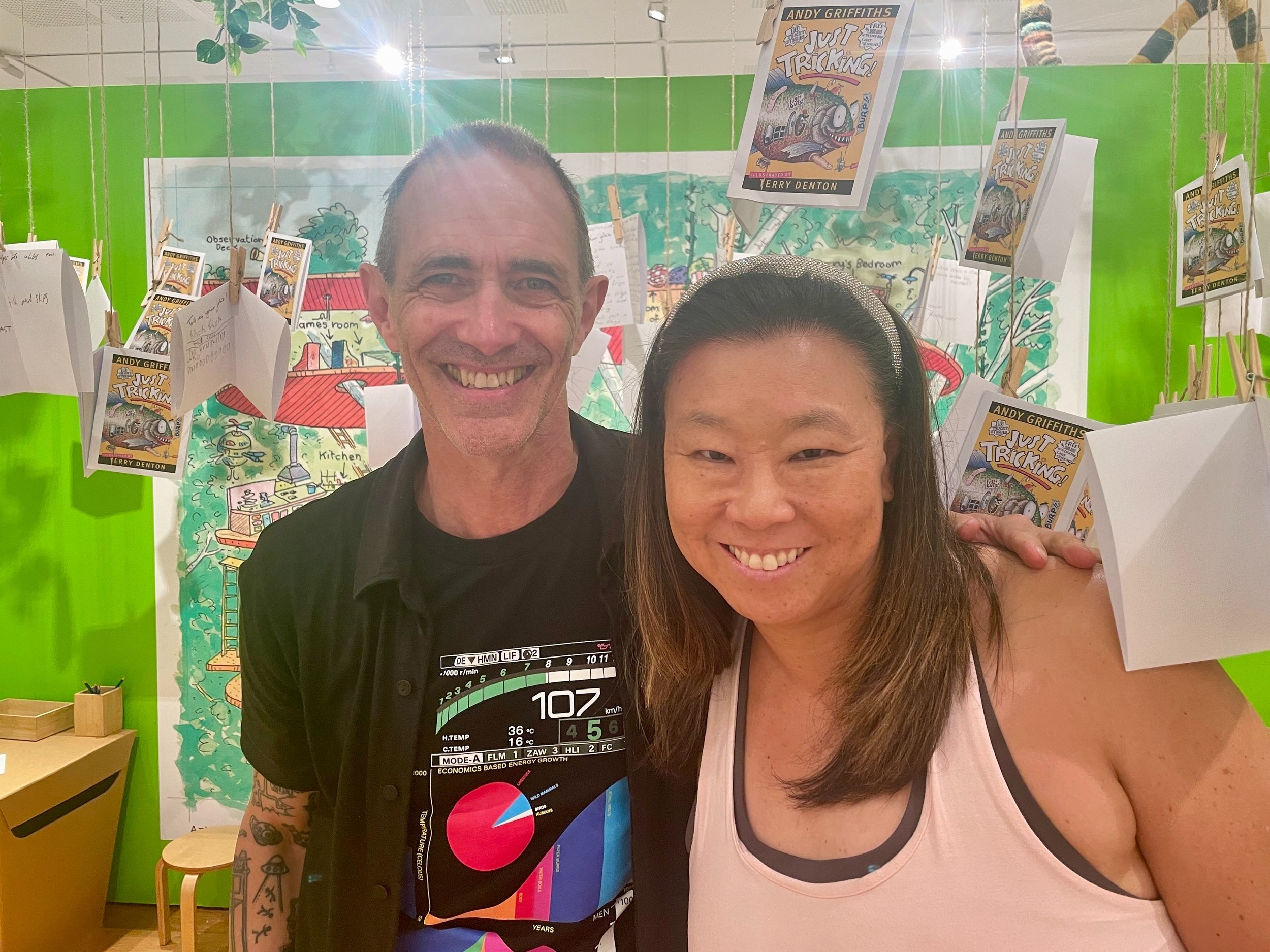  Andy Griffiths and Aimee Chan at Juvenilia at Hyphen Wodonga Library and Gallery  