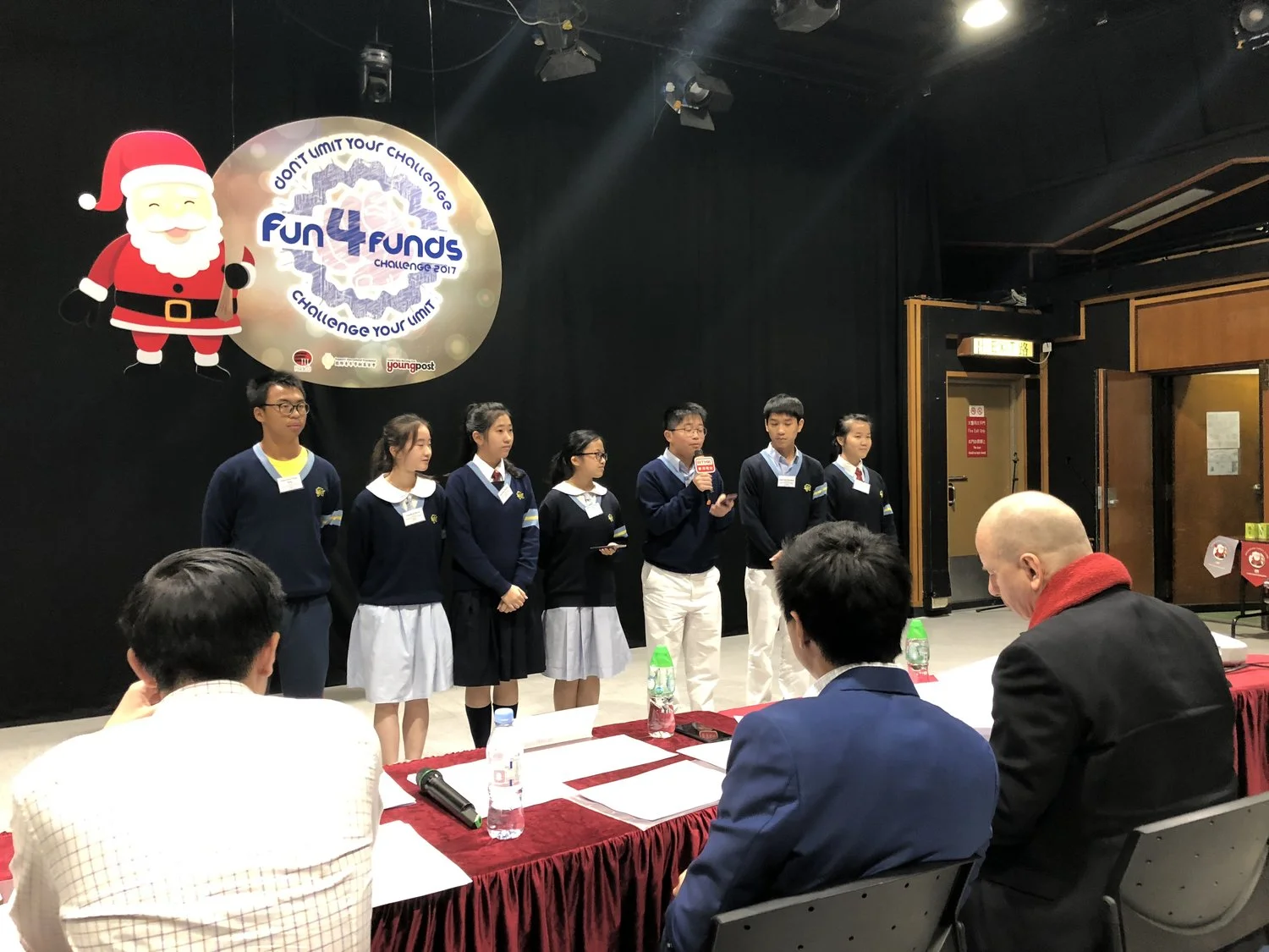  A student group pitching to our panel of judges 