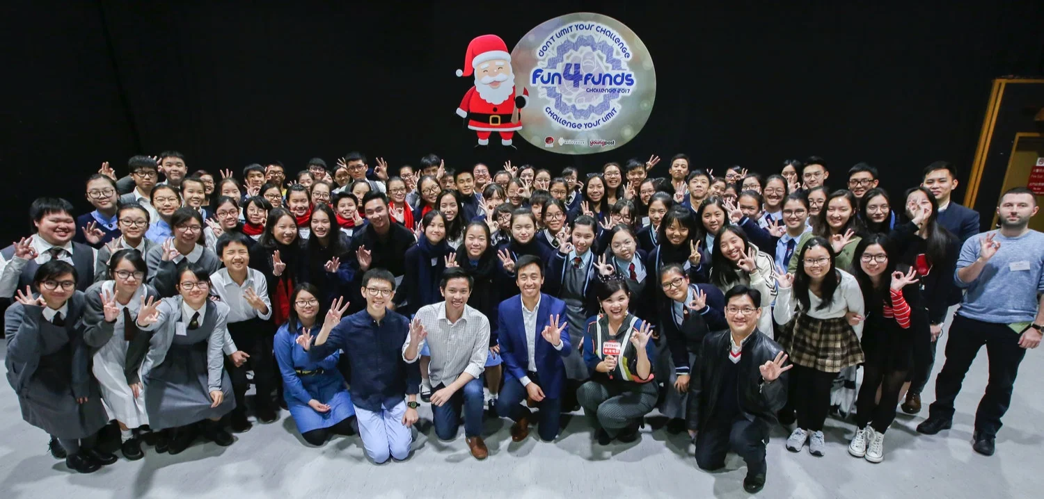 Group picture with all participants and the judges   (Gary Liu, CEO of South China Morning Post and a Foundation Board Director, front 3rd right; Joseph Wan, Founder &amp; President Joseph Wan, front 2nd left; Vice President, Community Development A…