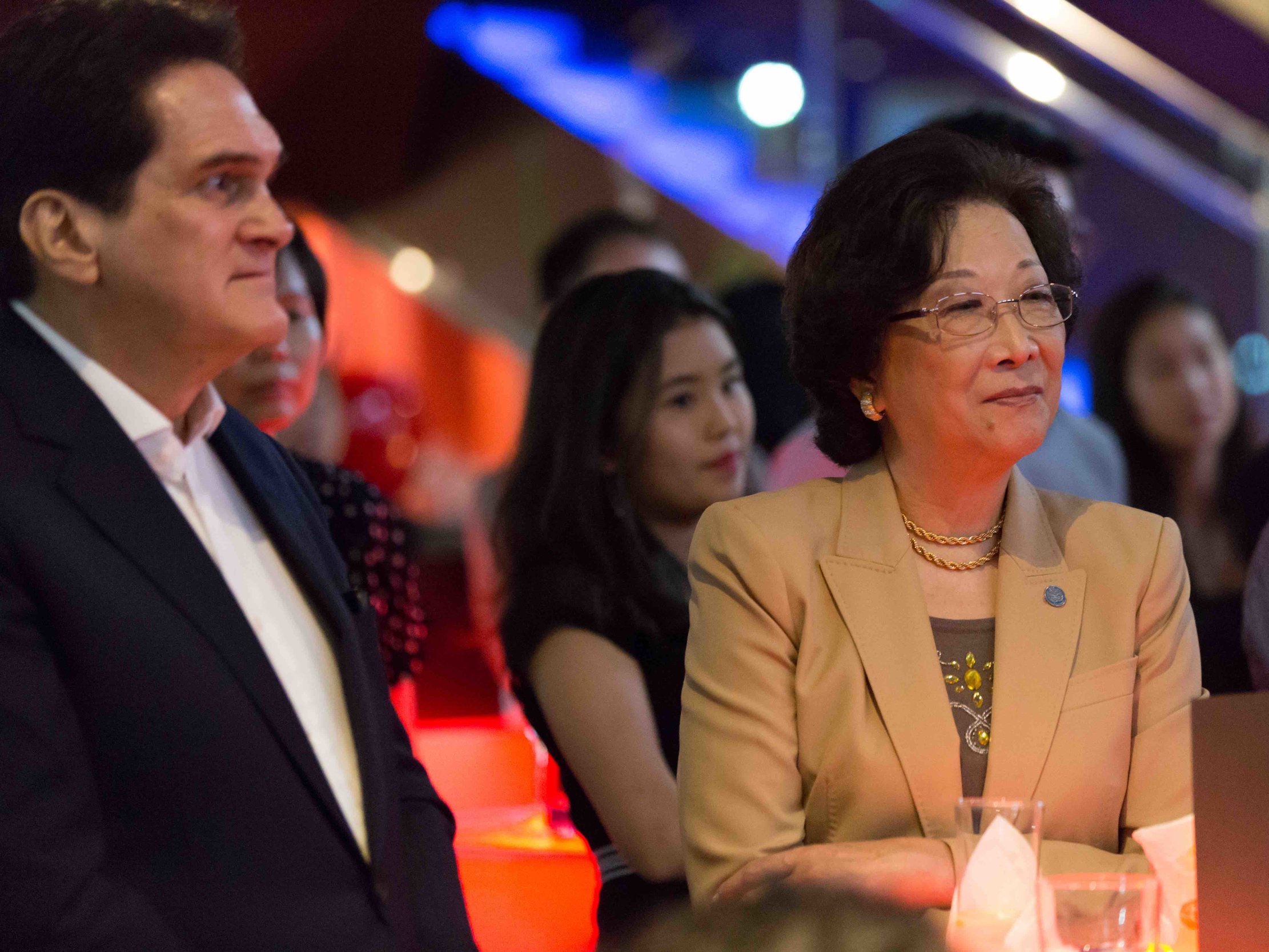 Maria Ying-Matthews (Chairperson, Peace International Foundation) and her guest