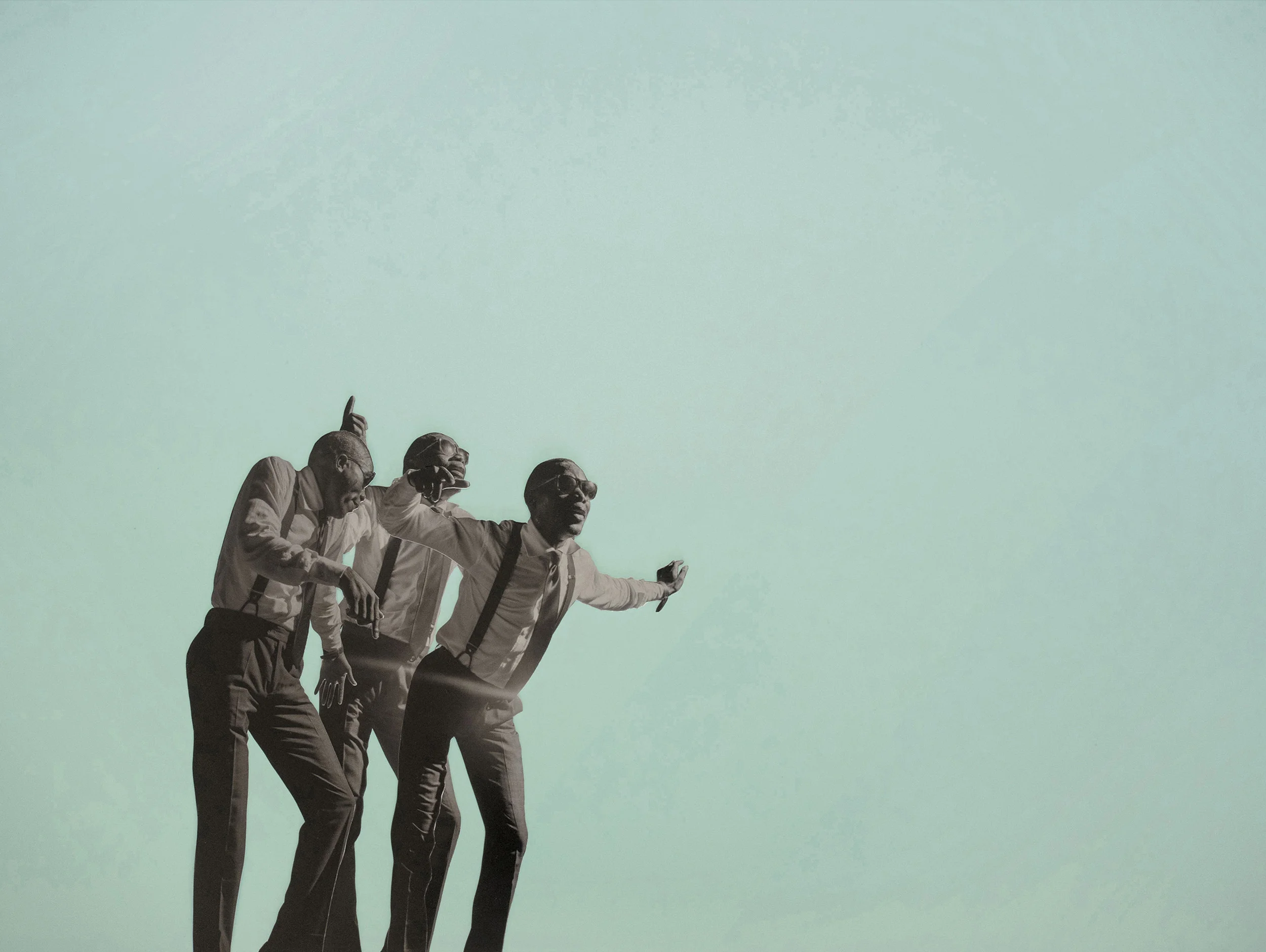  Dancing Dandy, Congo. Analog collage with photos by Alex Majoli (Magnum Photos). 40 x 30 cm, 15.7 x 11.8 inches, 2014 