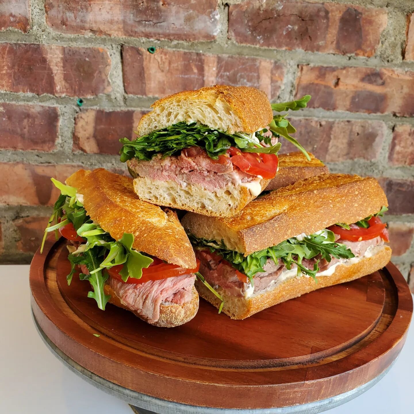 For a limited time! 
Enjoy Northwind Farms Prime Rib, Horseradish Mayo, Oil/Vinegar, Tomato, Arugula, Salt &amp; Pepper on a Bread Alone Baguette!
*Also available to add to quesadillas*