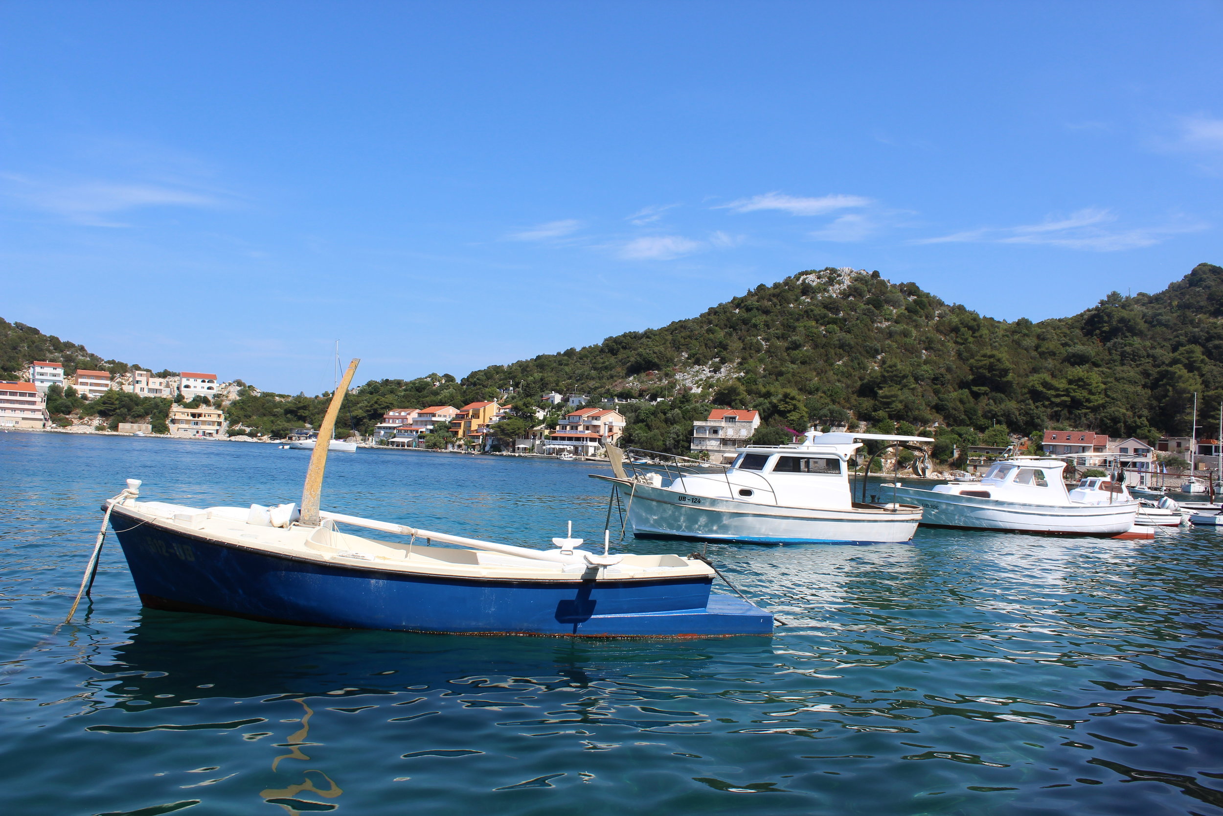 The beautiful bay of the town we stayed in, just a little over a mile from Lastovo