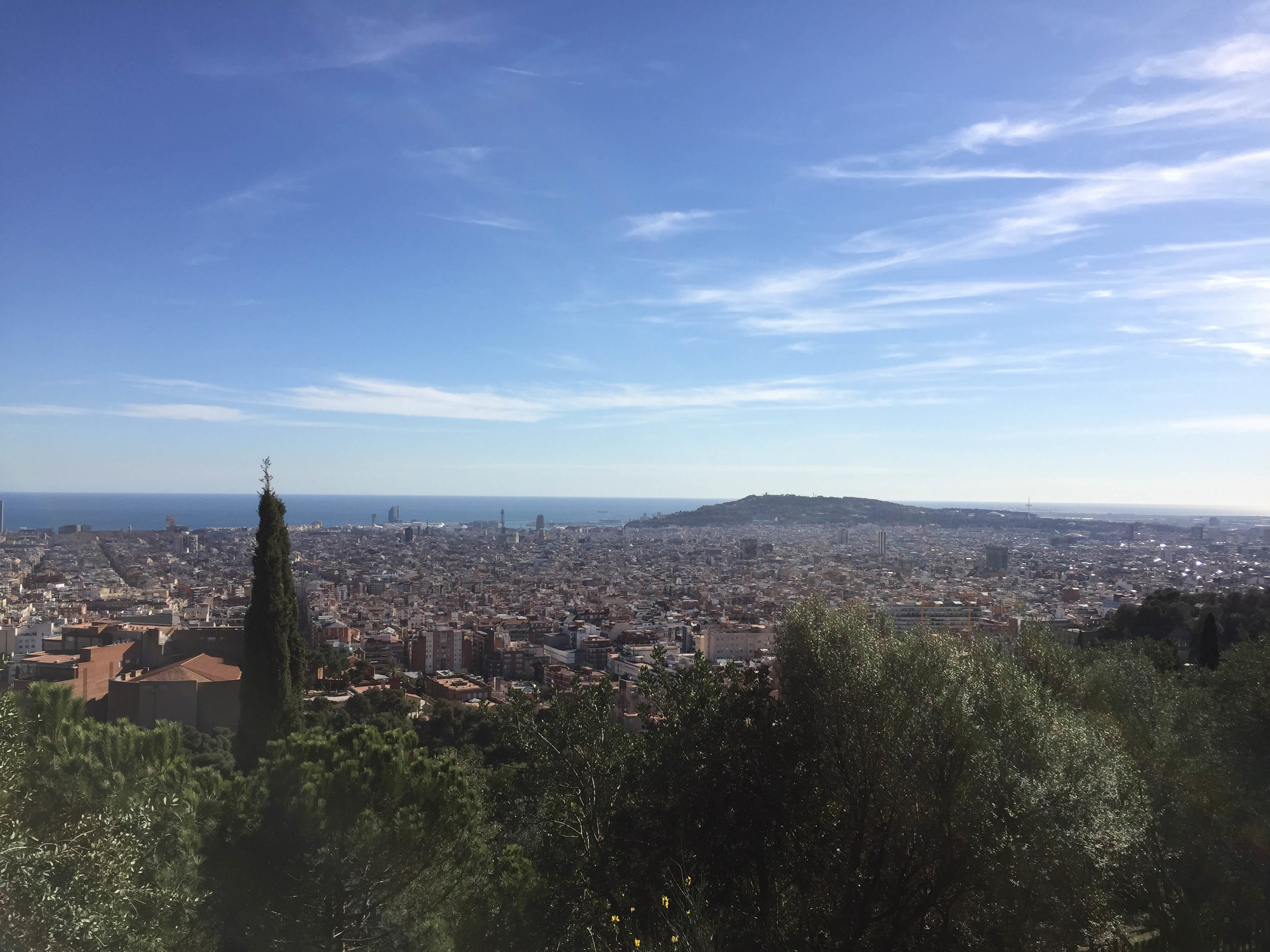The view from the top of Parc Guell&nbsp;