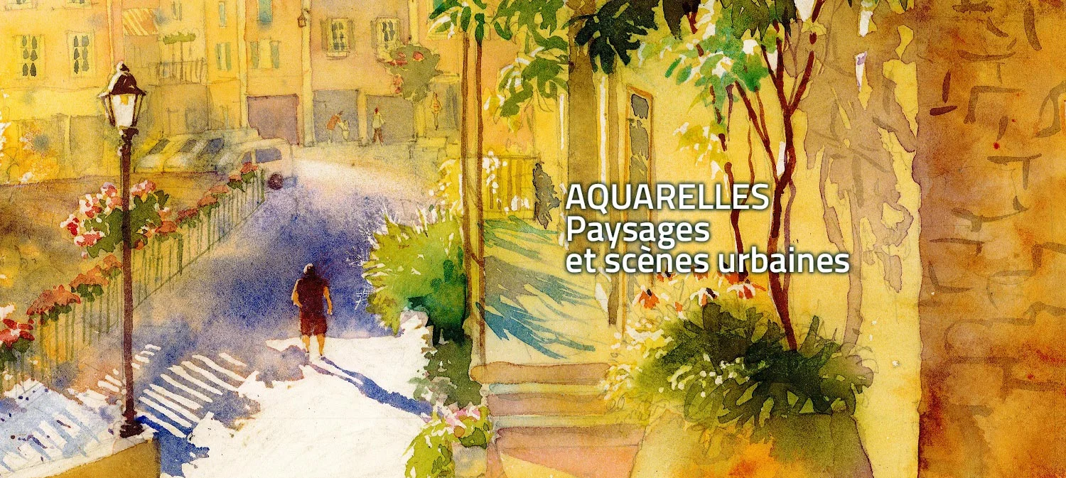 Aquarelles - Paysages et scènes urbaines — Marie Gauthier artiste-peintre