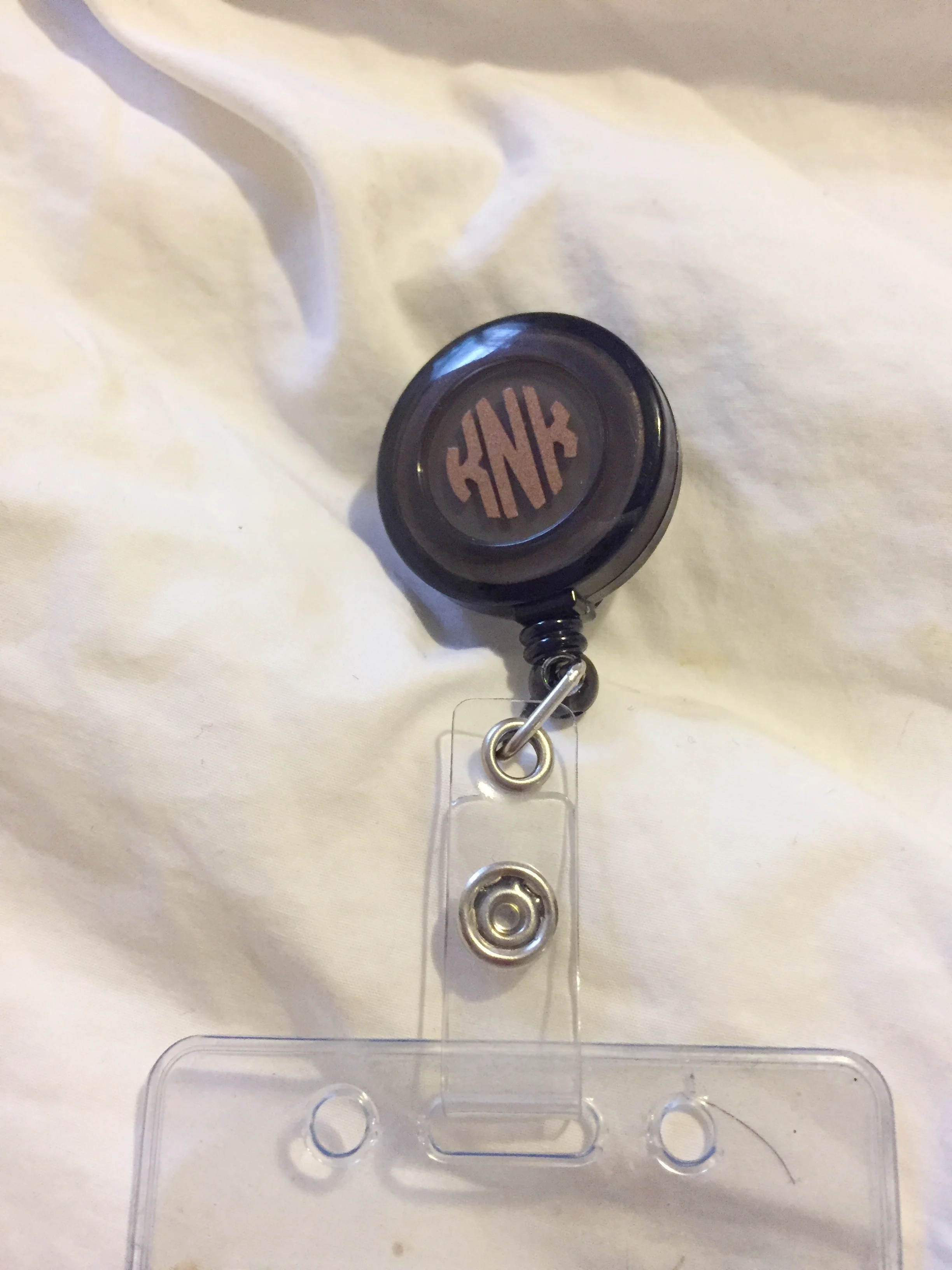 Monogrammed Badge Reel