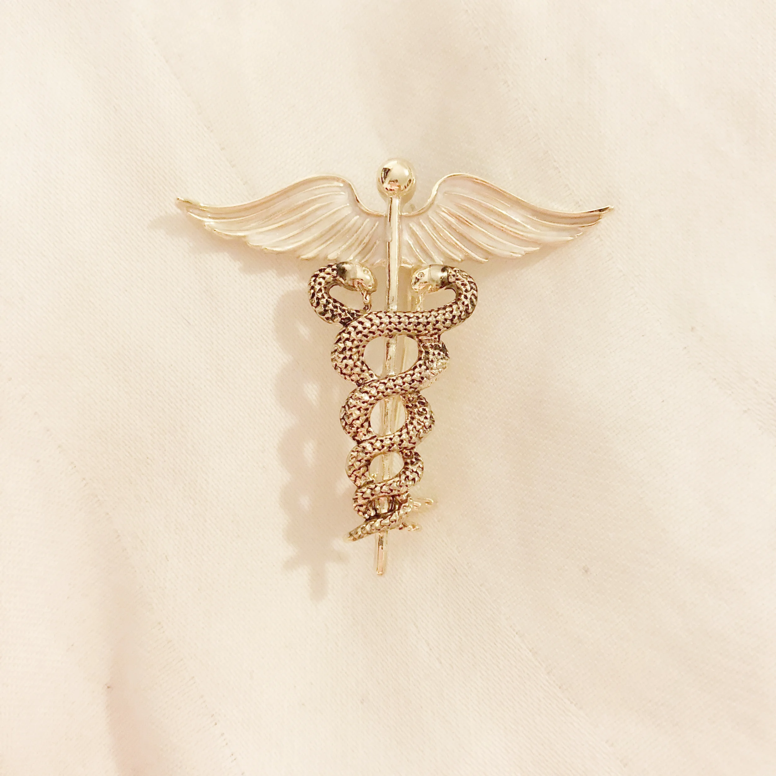 Rod of Asclepius Brooch
