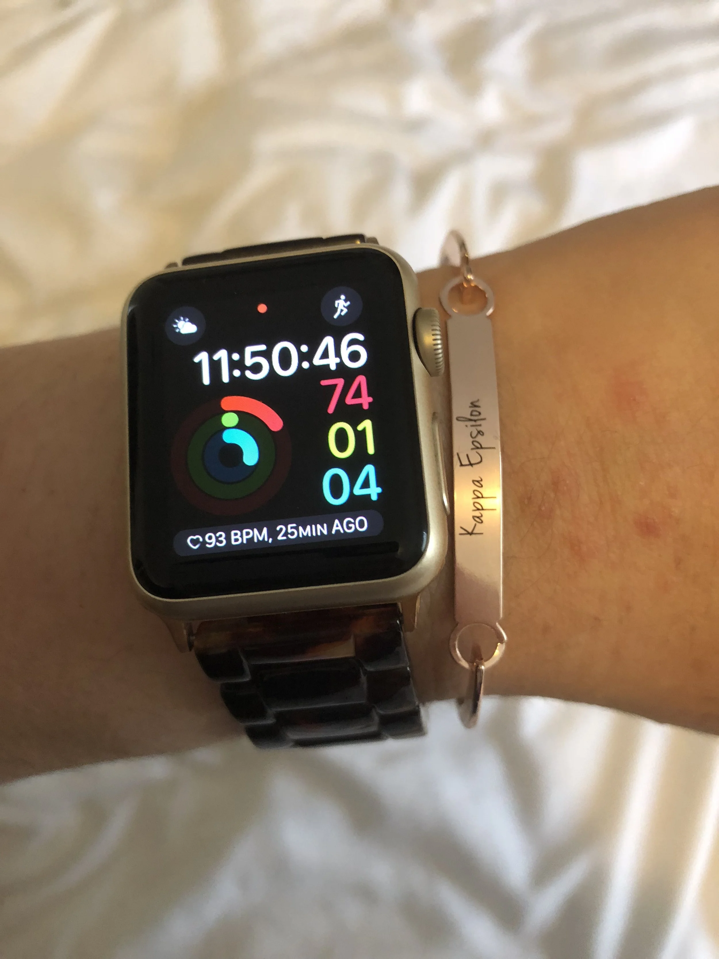 Kappa Epsilon Stamped Bracelet