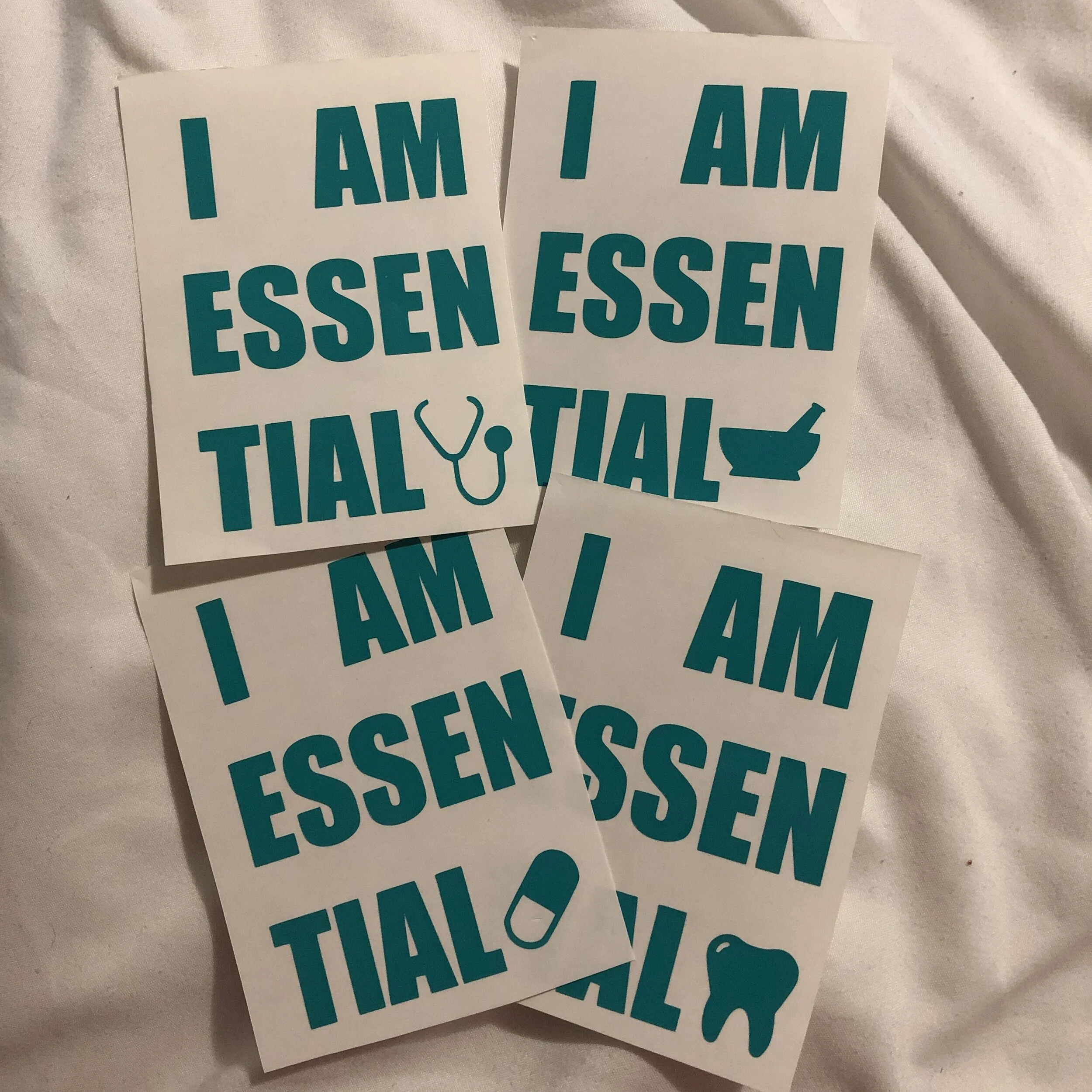 I AM ESSENTIAL decal