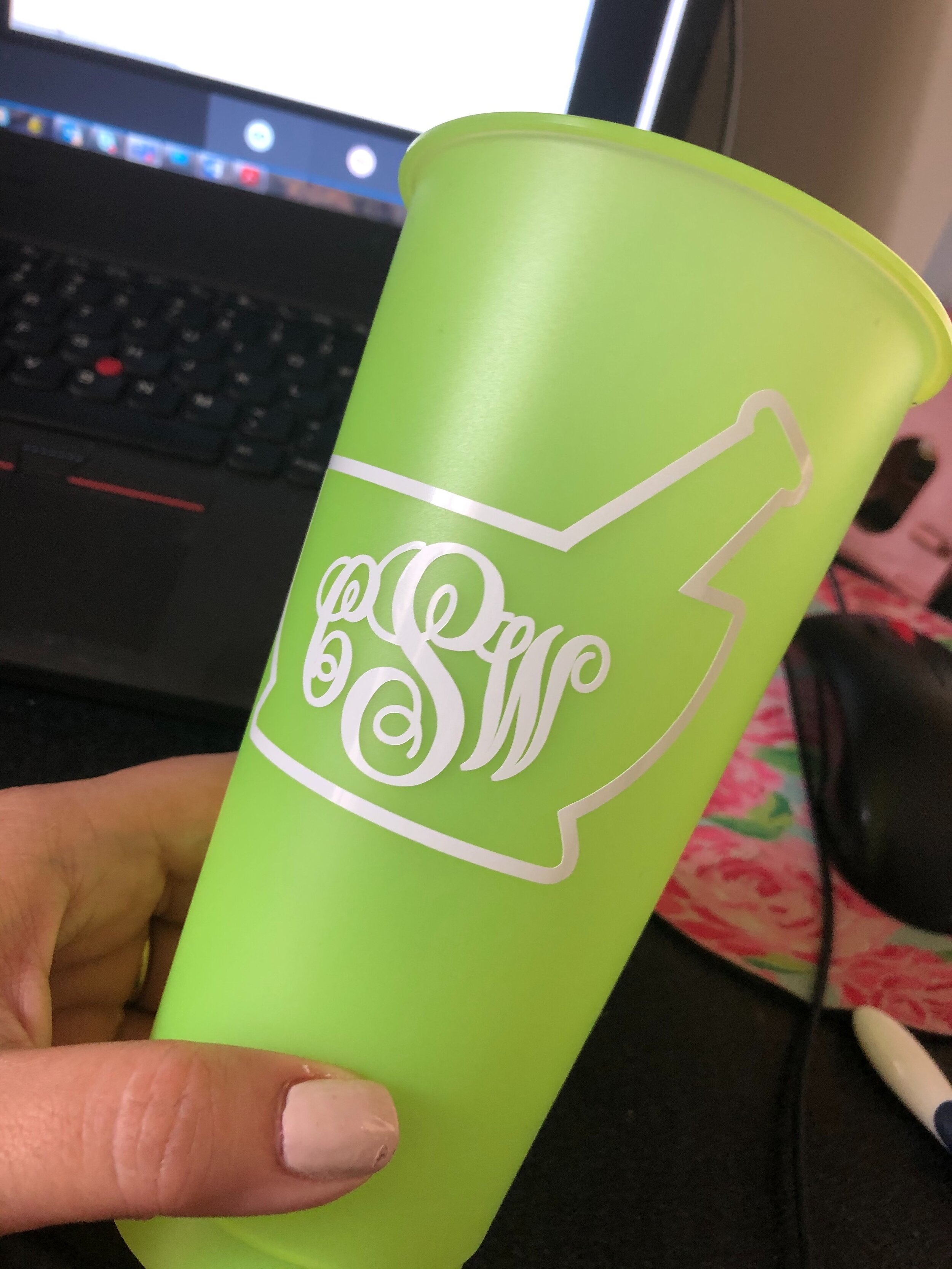 Color Changing Monogrammed Tumbler-Cold