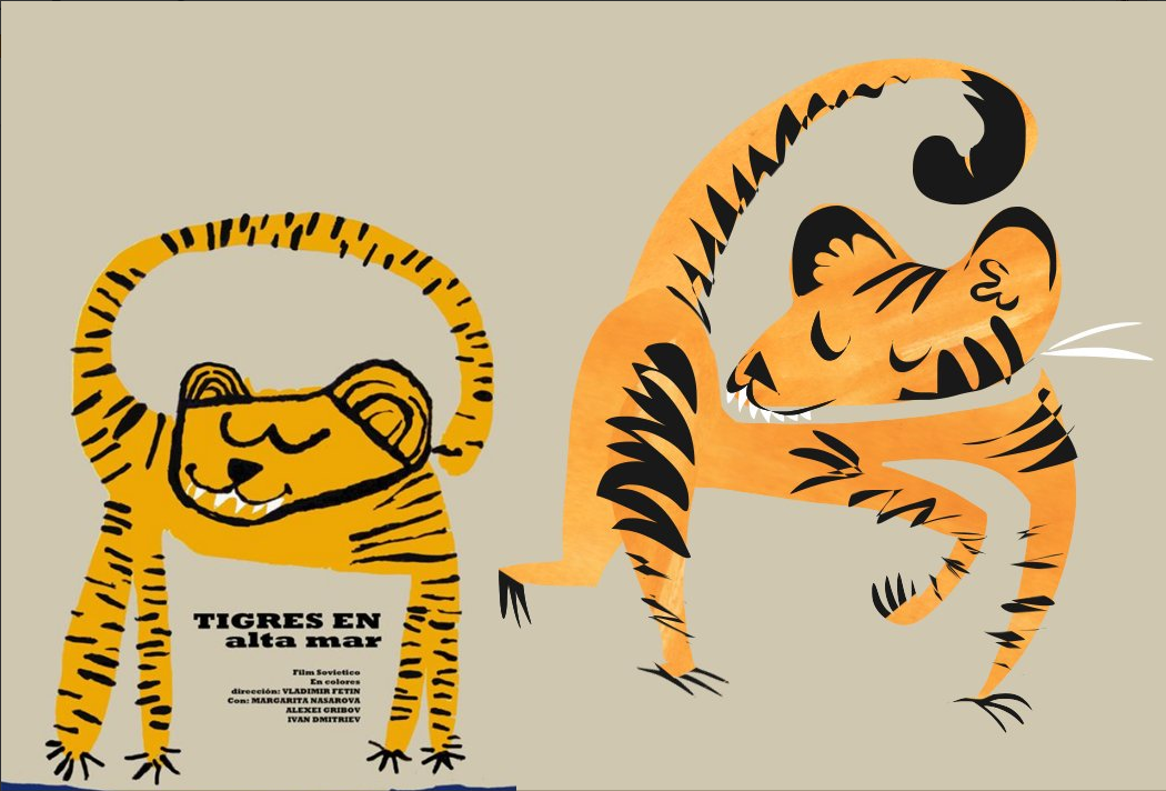 Part of a vintage re-draw series I did in 2018. Original illustration on the left, my take on the right.