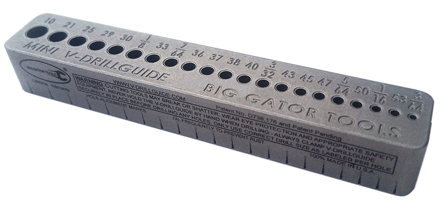 Metric Big Gator Tools MDG1000NP V Style Drill Guide 17 Hole 